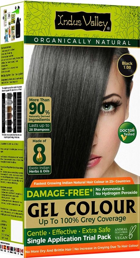 Indus Valley Gel Color Black - Hair Care
