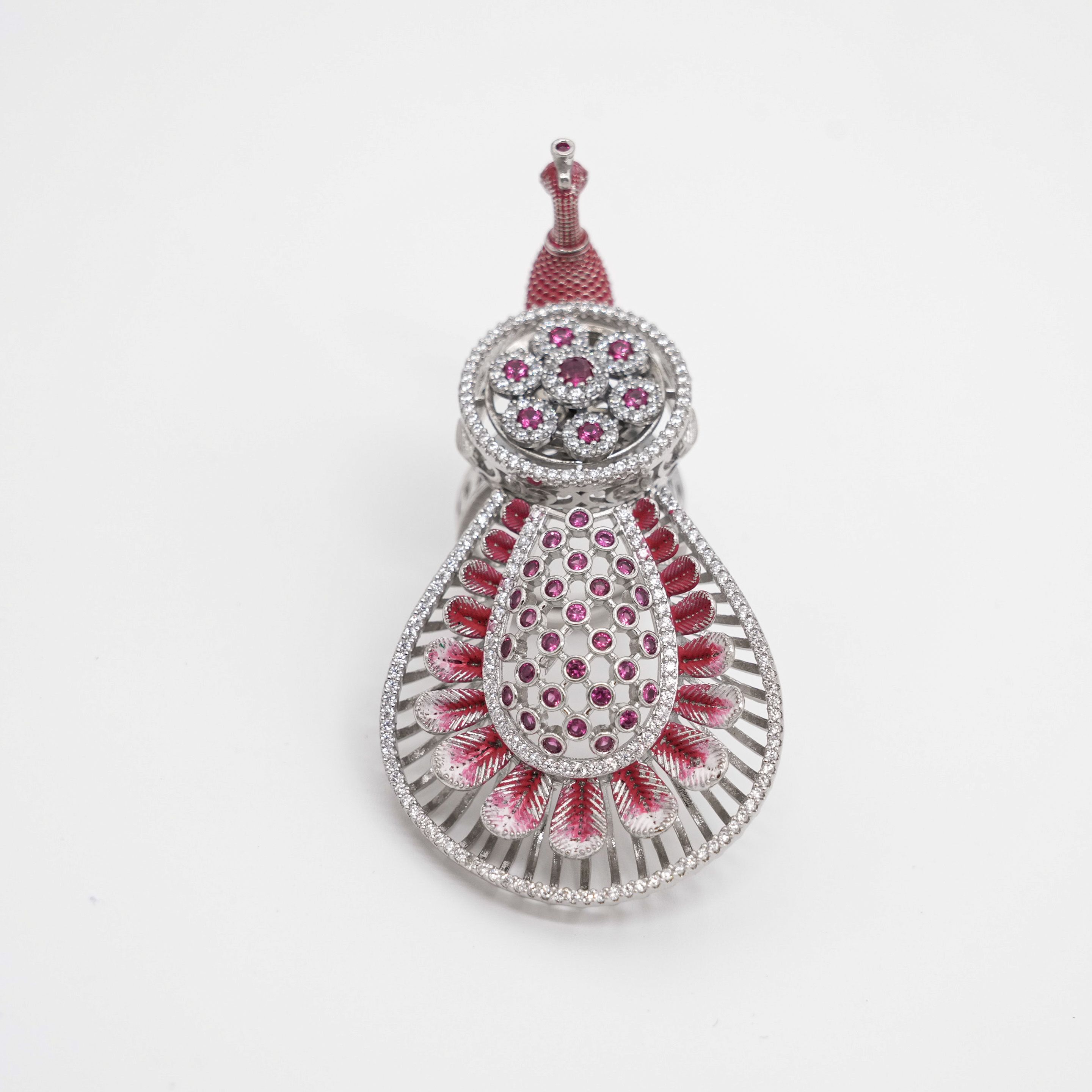 Arham Silver Palace - Silver Peacock Ring