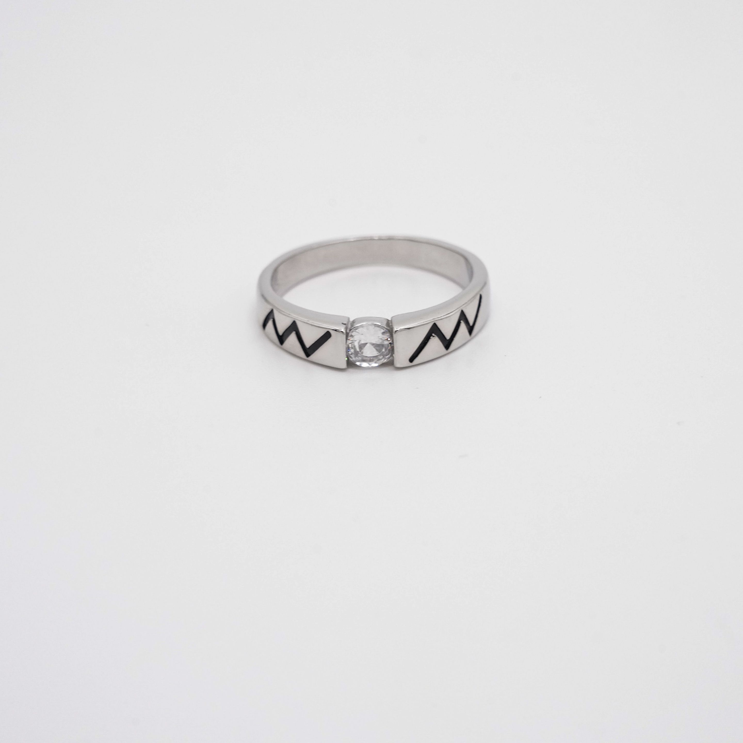 Arham Silver Palace - Silver Stone Ring