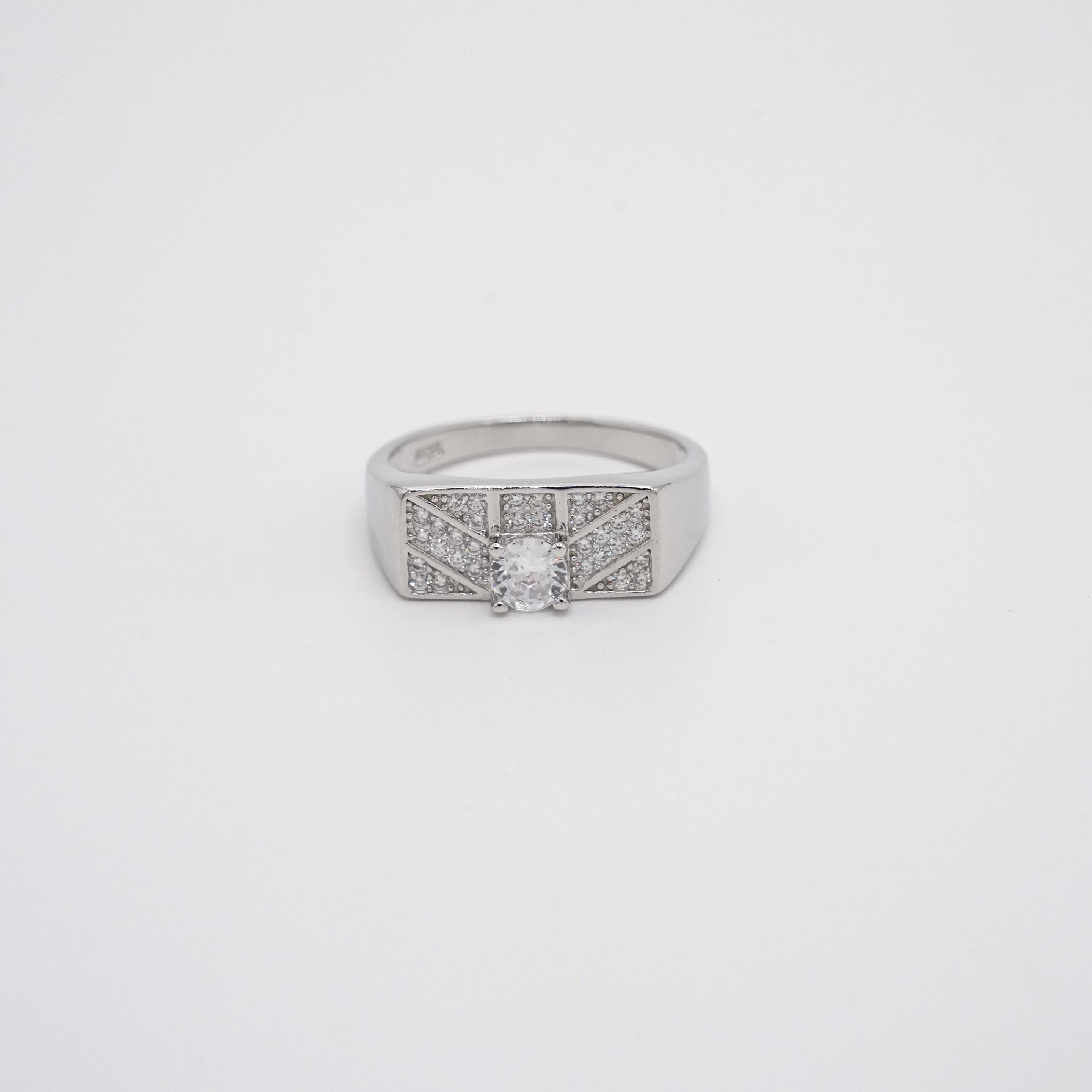 Arham Silver Palace - Silver Stone Ring