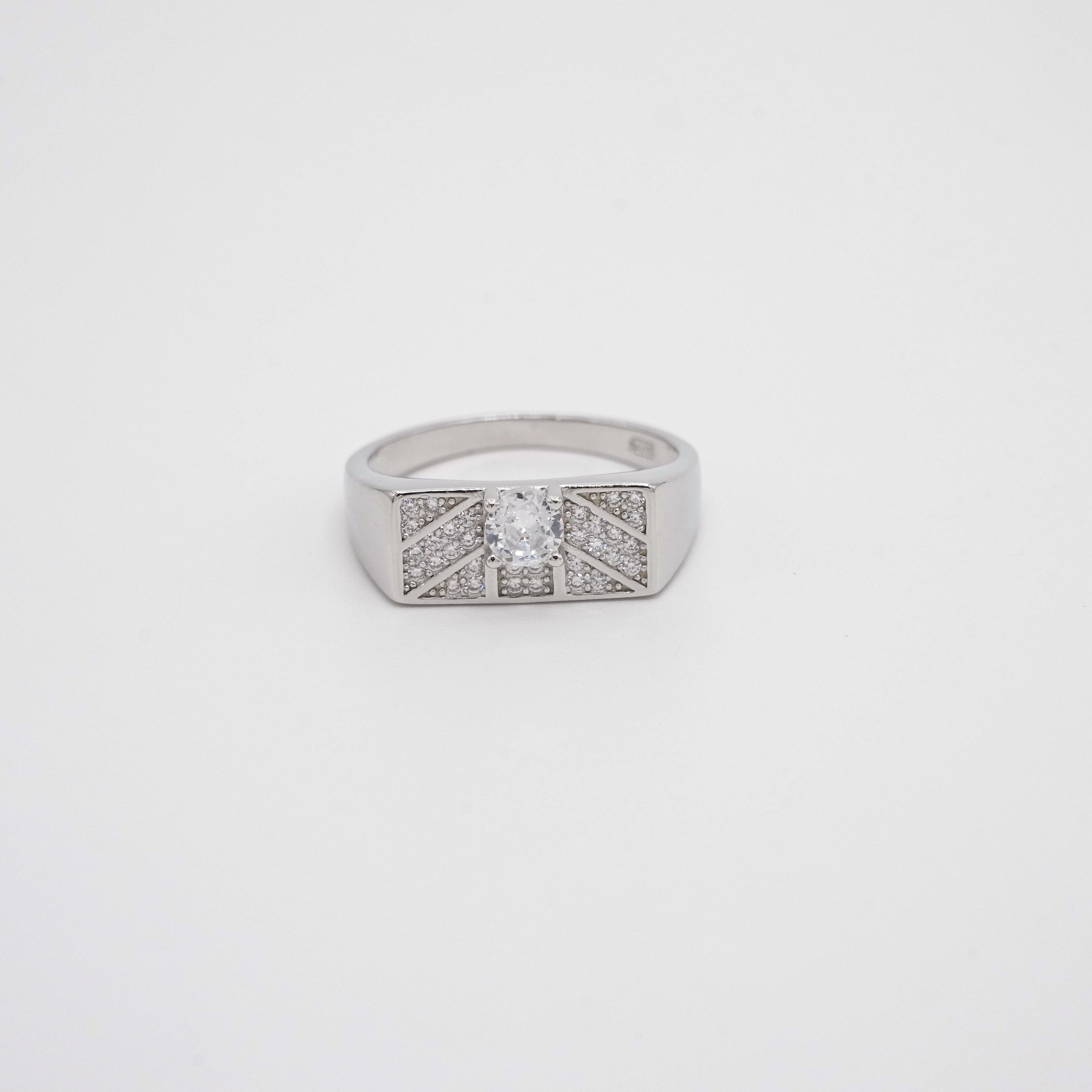 Arham Silver Palace - Silver Stone Ring