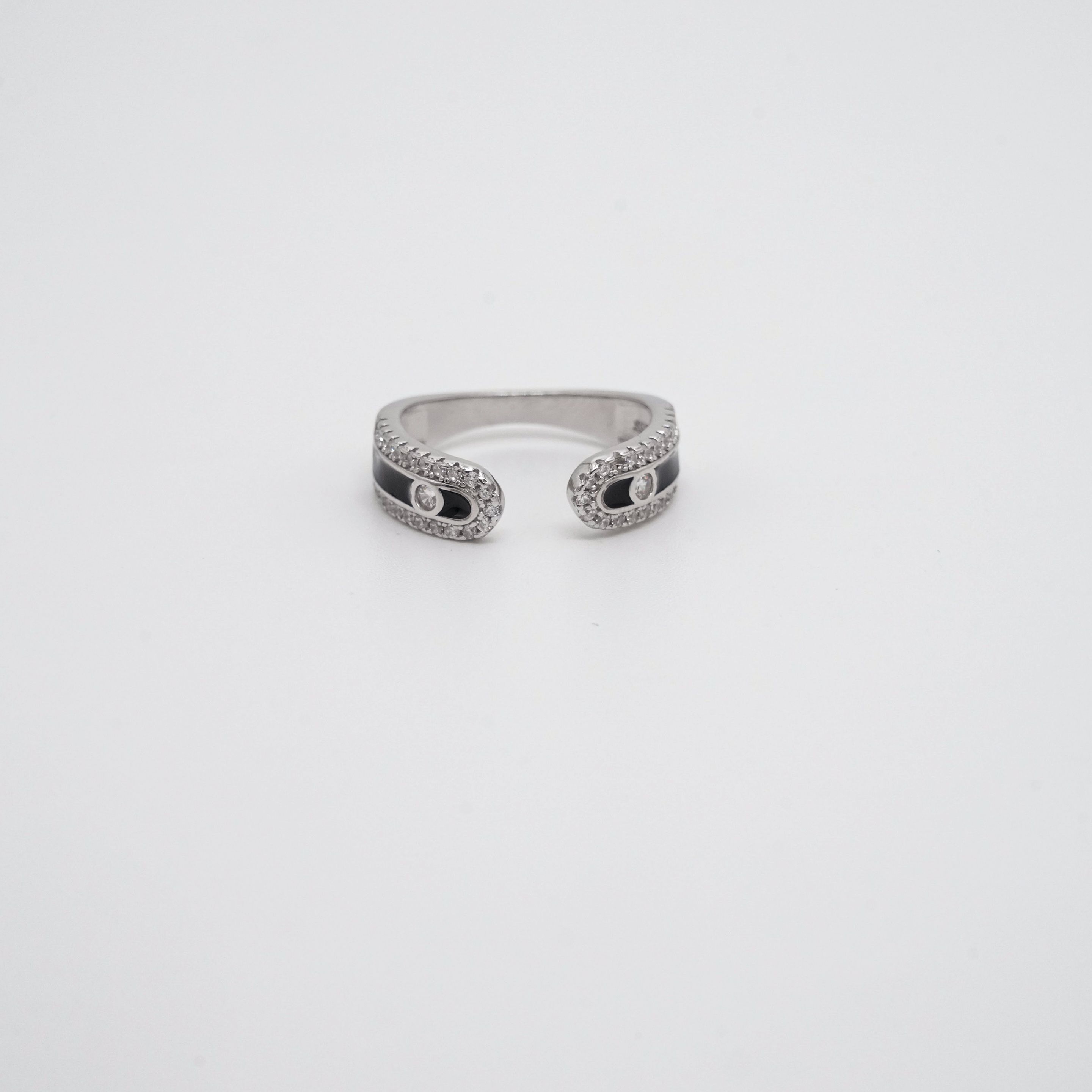 Arham Silver Palace - Silver Black Ring
