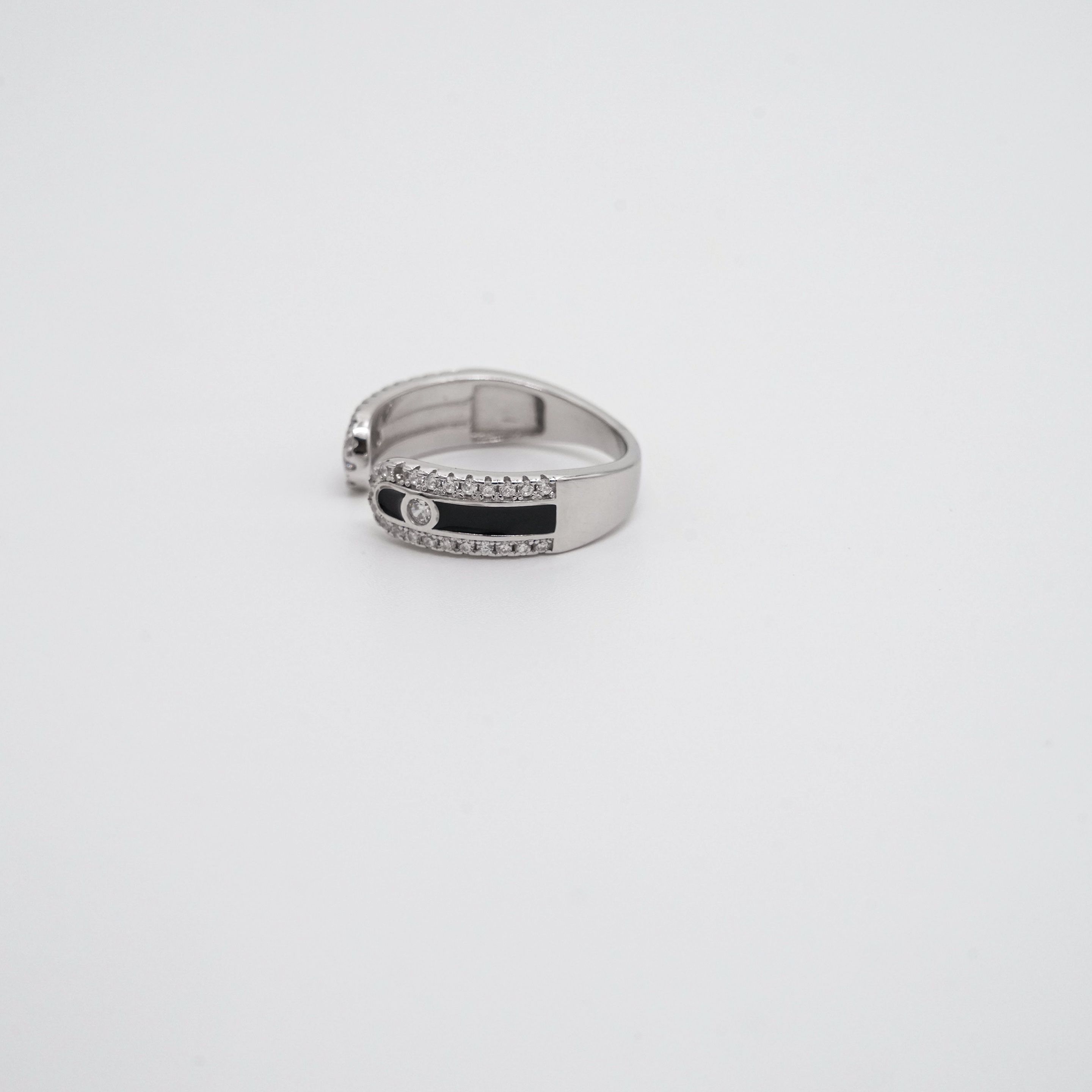 Arham Silver Palace - Silver Black Ring
