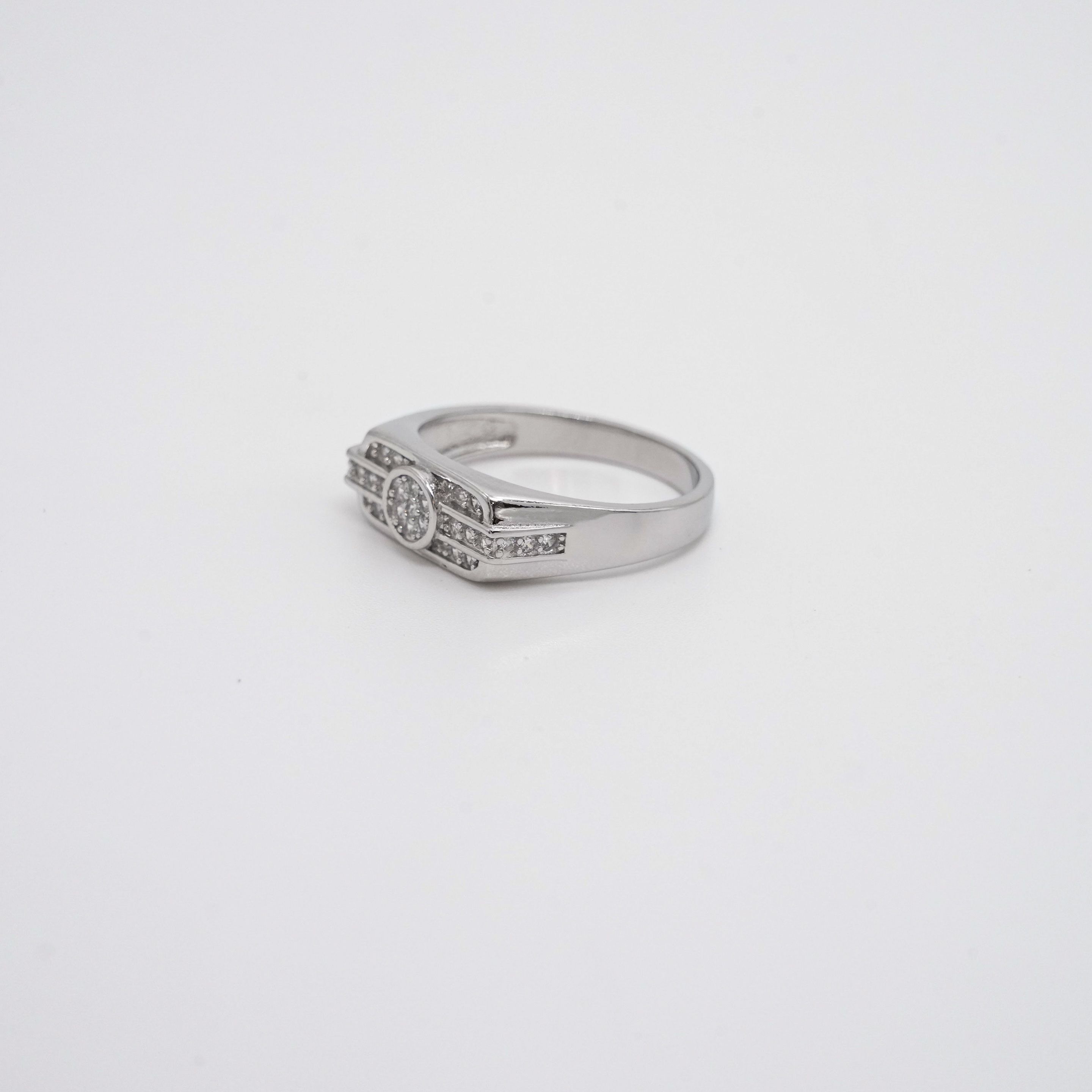 Arham Silver Palace - Silver Stone Ring