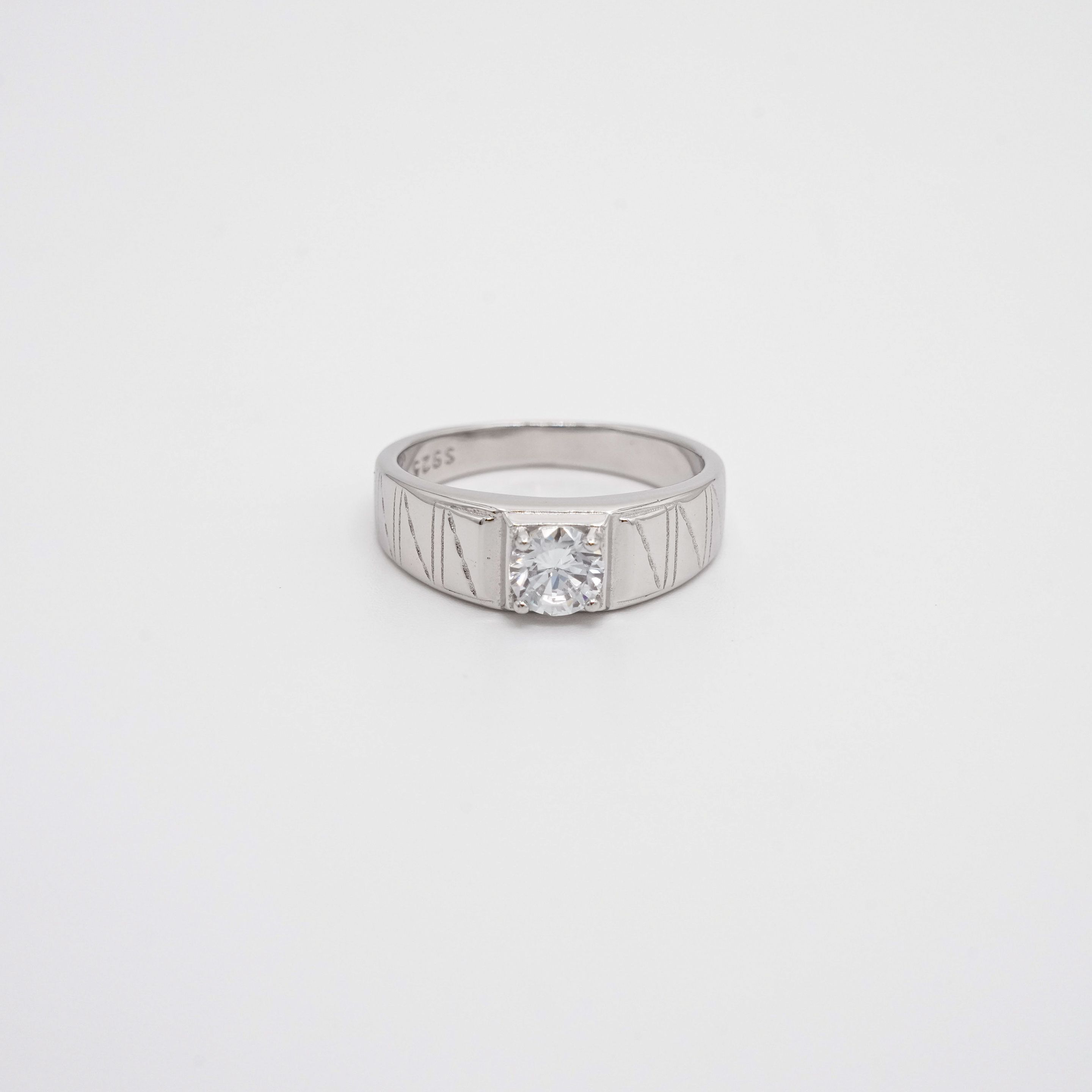 Arham Silver Palace - Silver Stone Ring