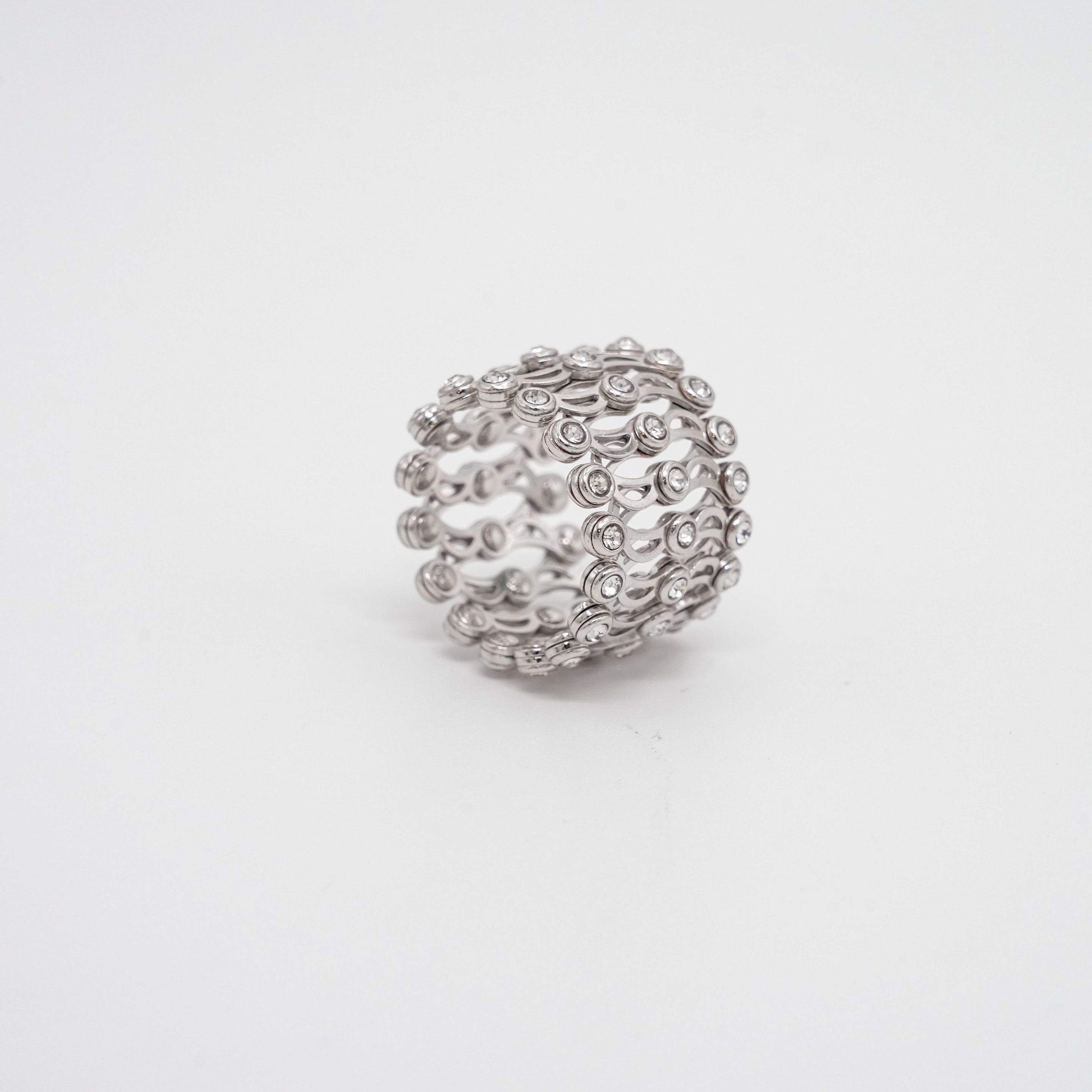 Silver Link Ring cum Bracelet