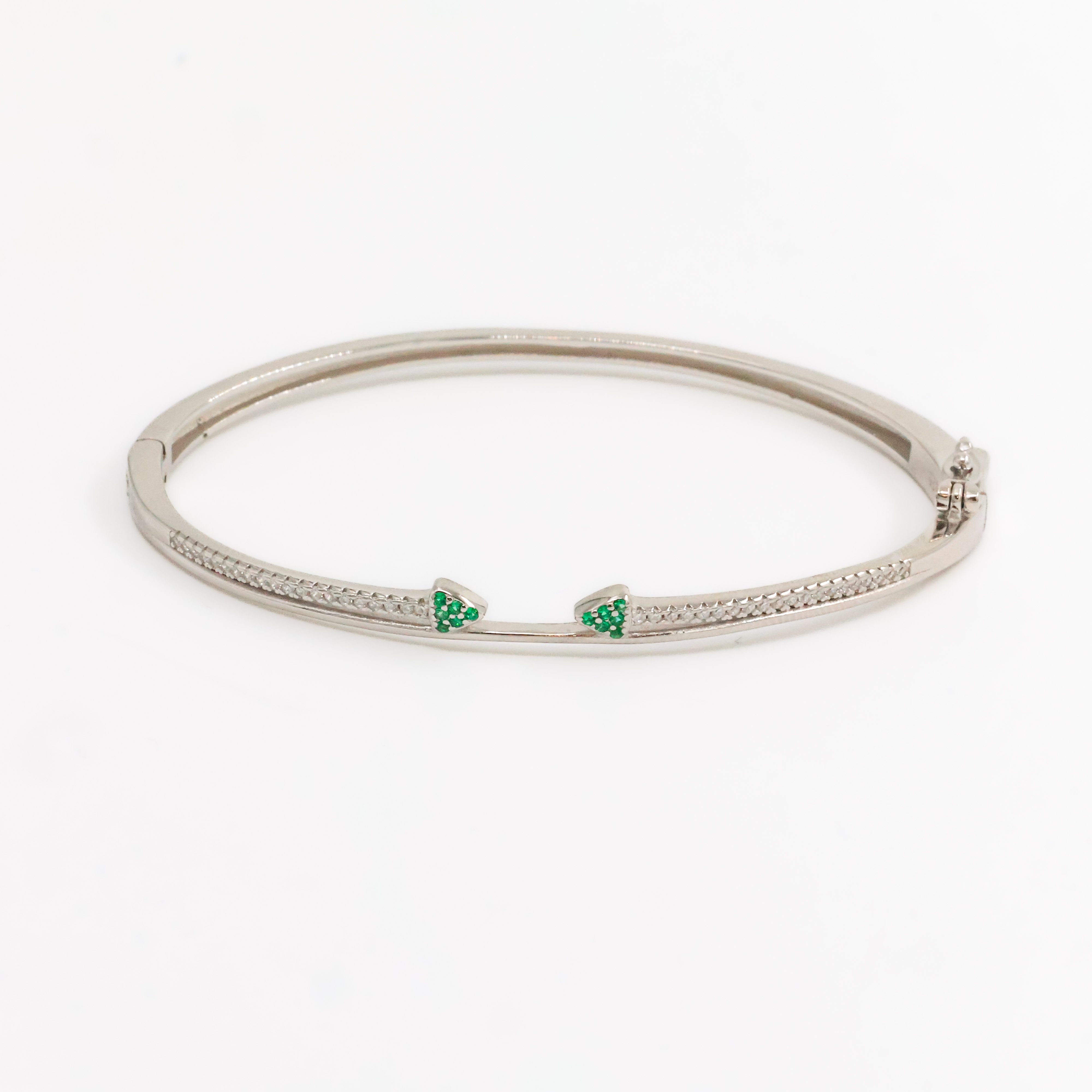 Arham Silver Palace - Silver Emerald Bracelet