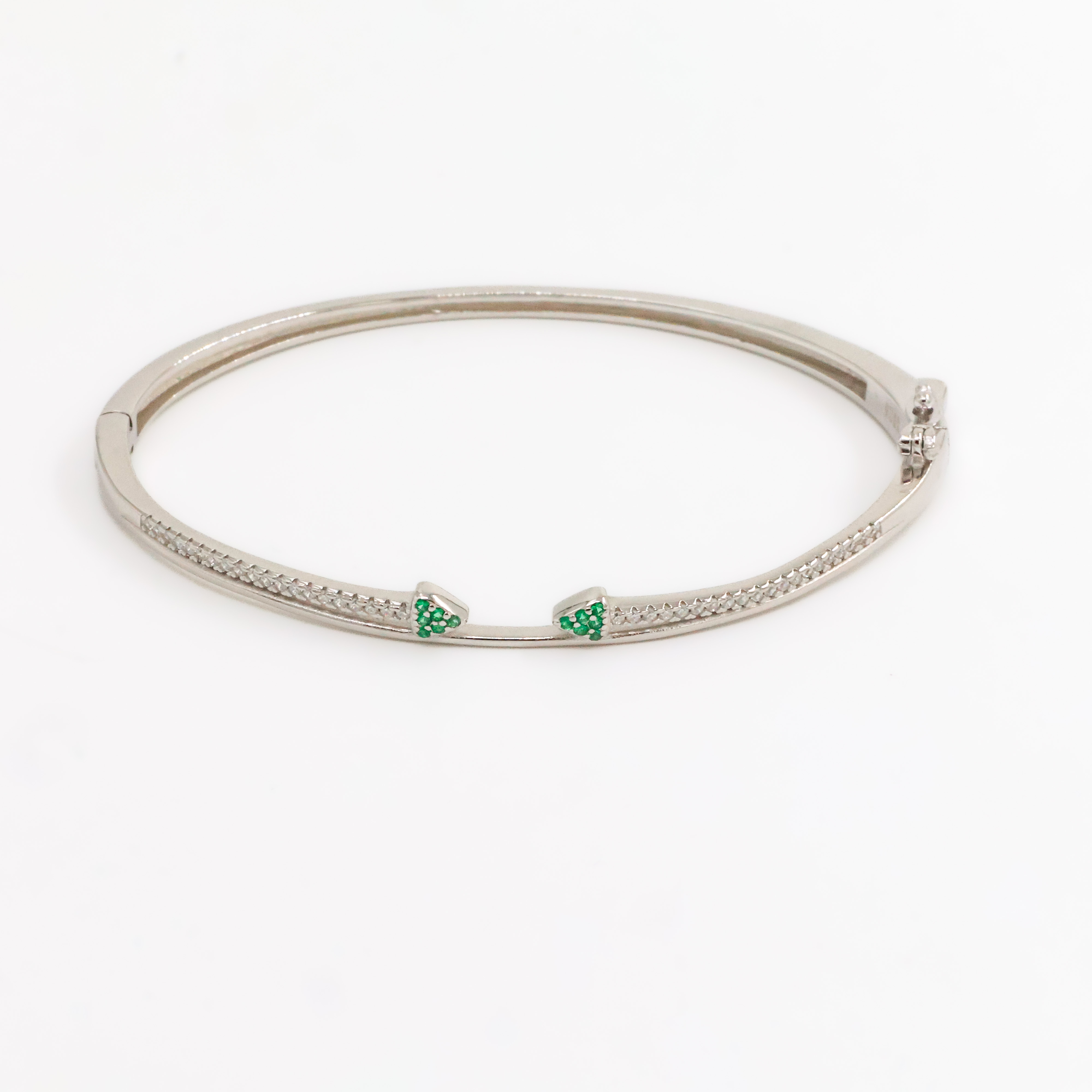 Arham Silver Palace - Silver Emerald Bracelet