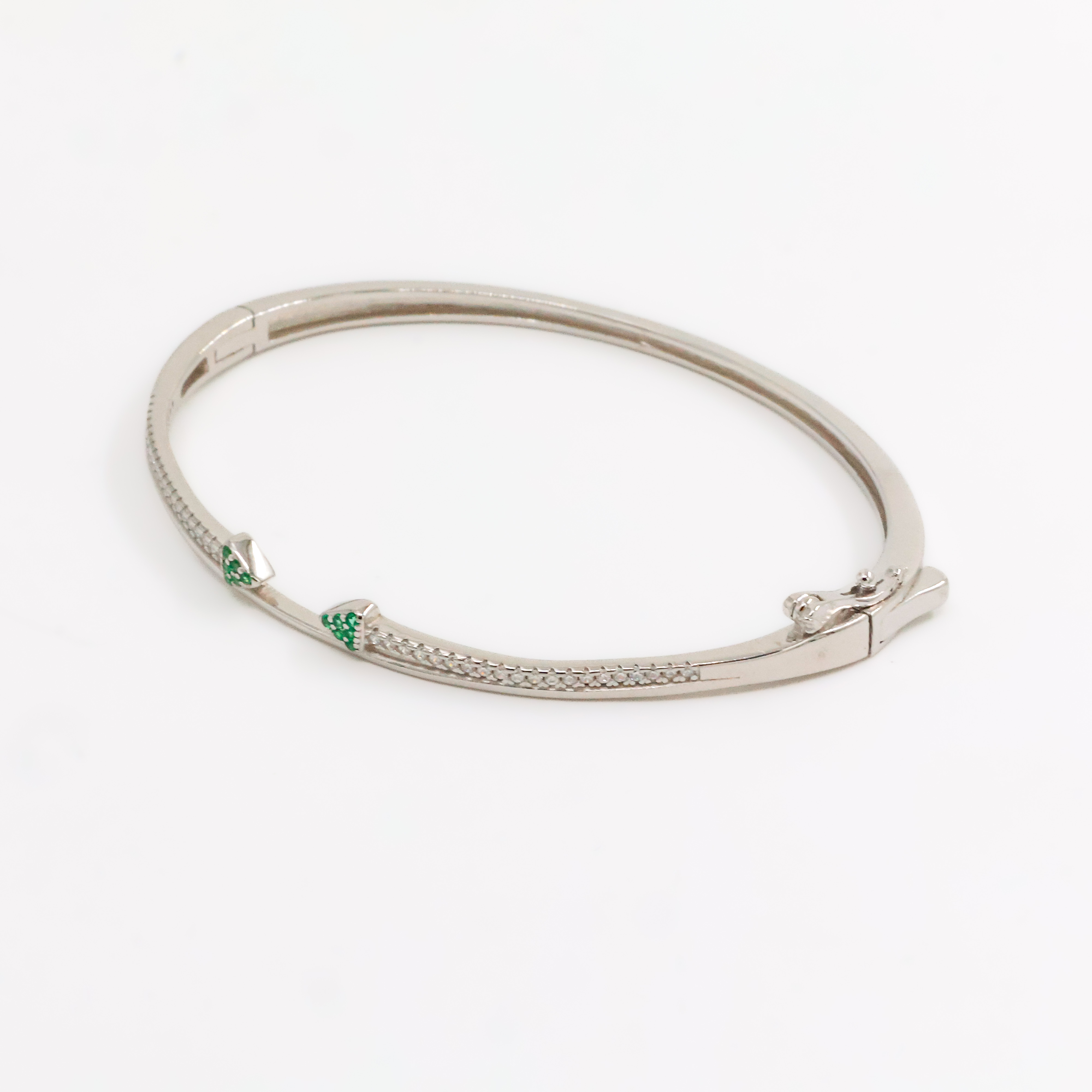 Arham Silver Palace - Silver Emerald Bracelet
