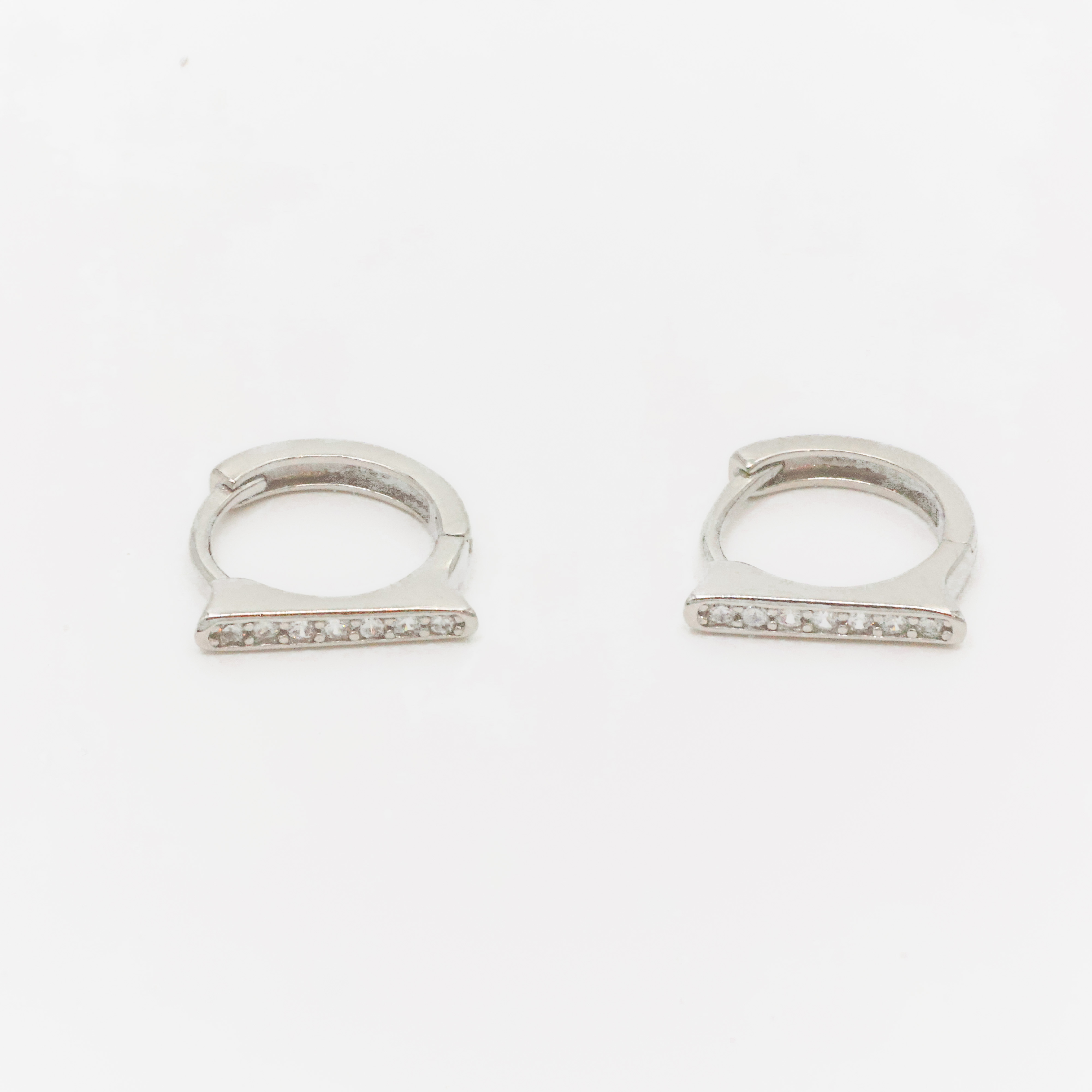 Arham Silver Palace - Silver Huggie Earrings