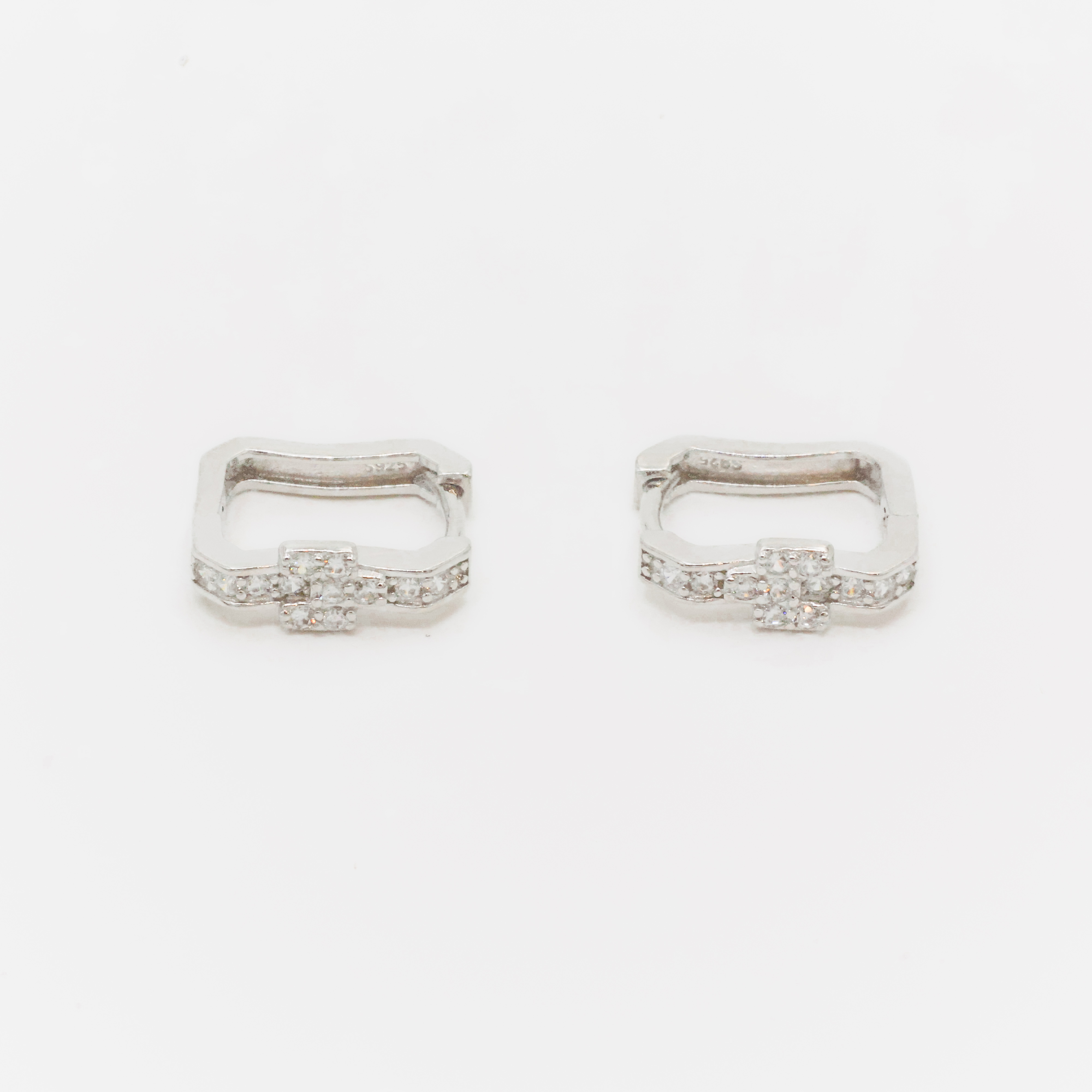 Arham Silver Palace - Silver Stone Earrings