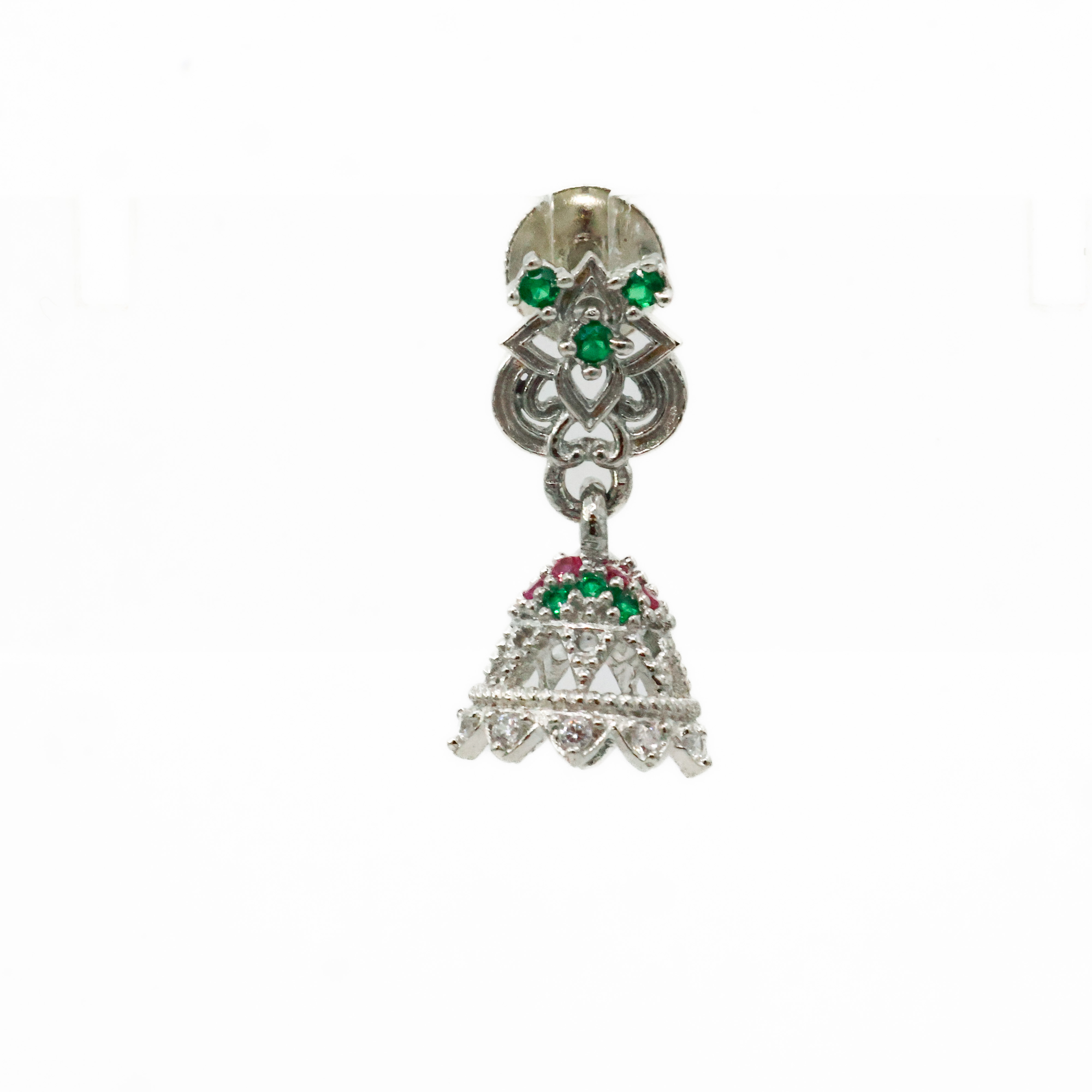 Arham Silver Palace - Silver Jhumka Earring