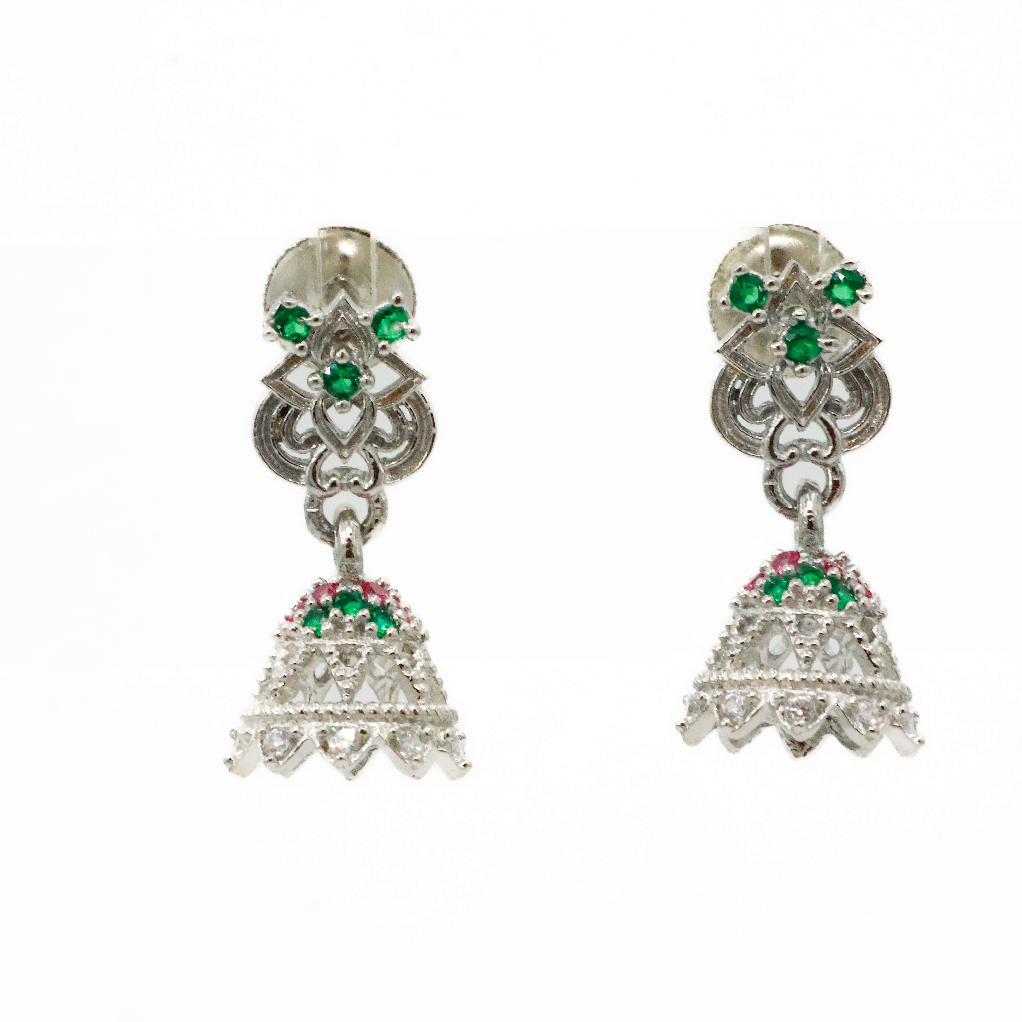 Arham Silver Palace - Silver Jhumka Earring