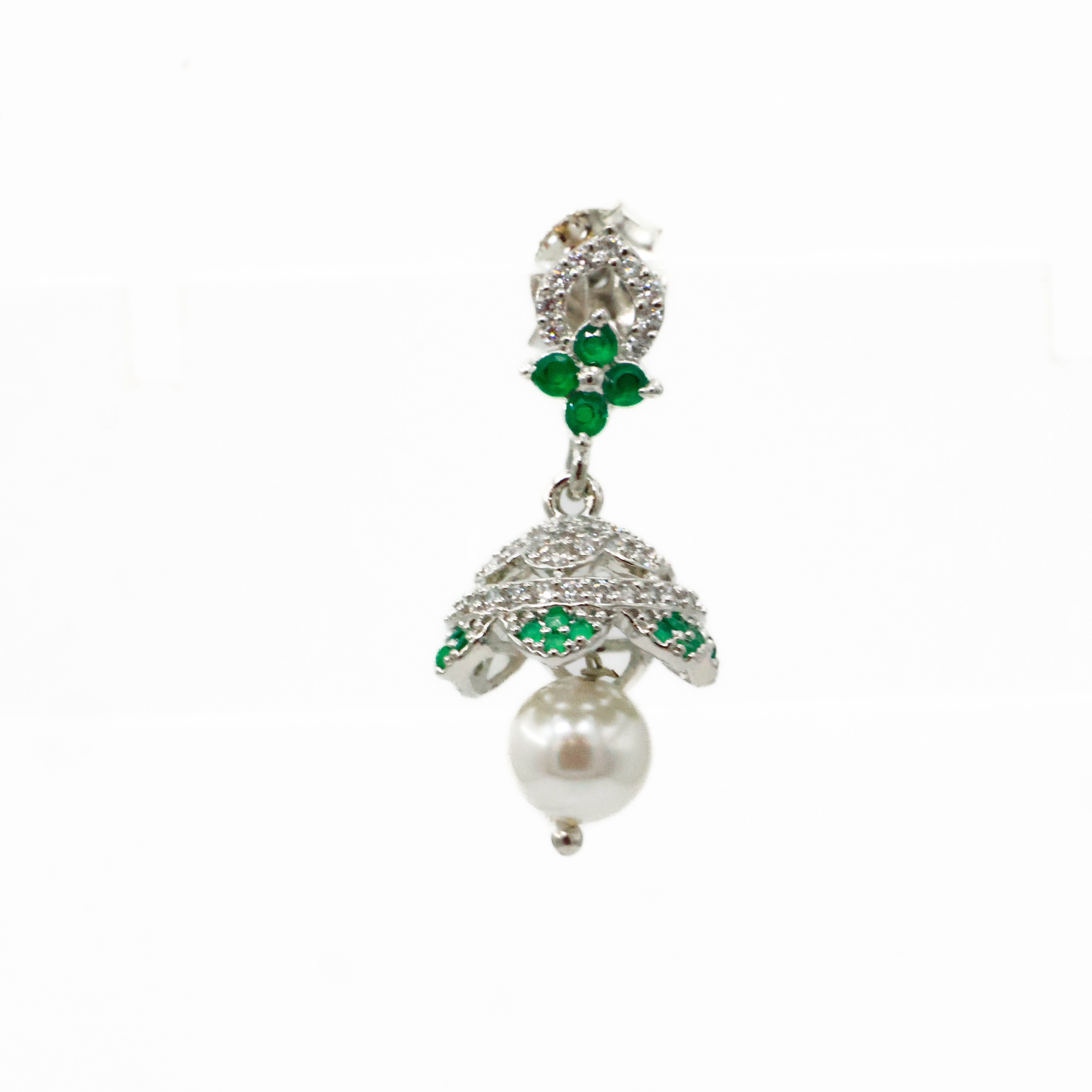 Arham Silver Palace - Silver Pearl Earring