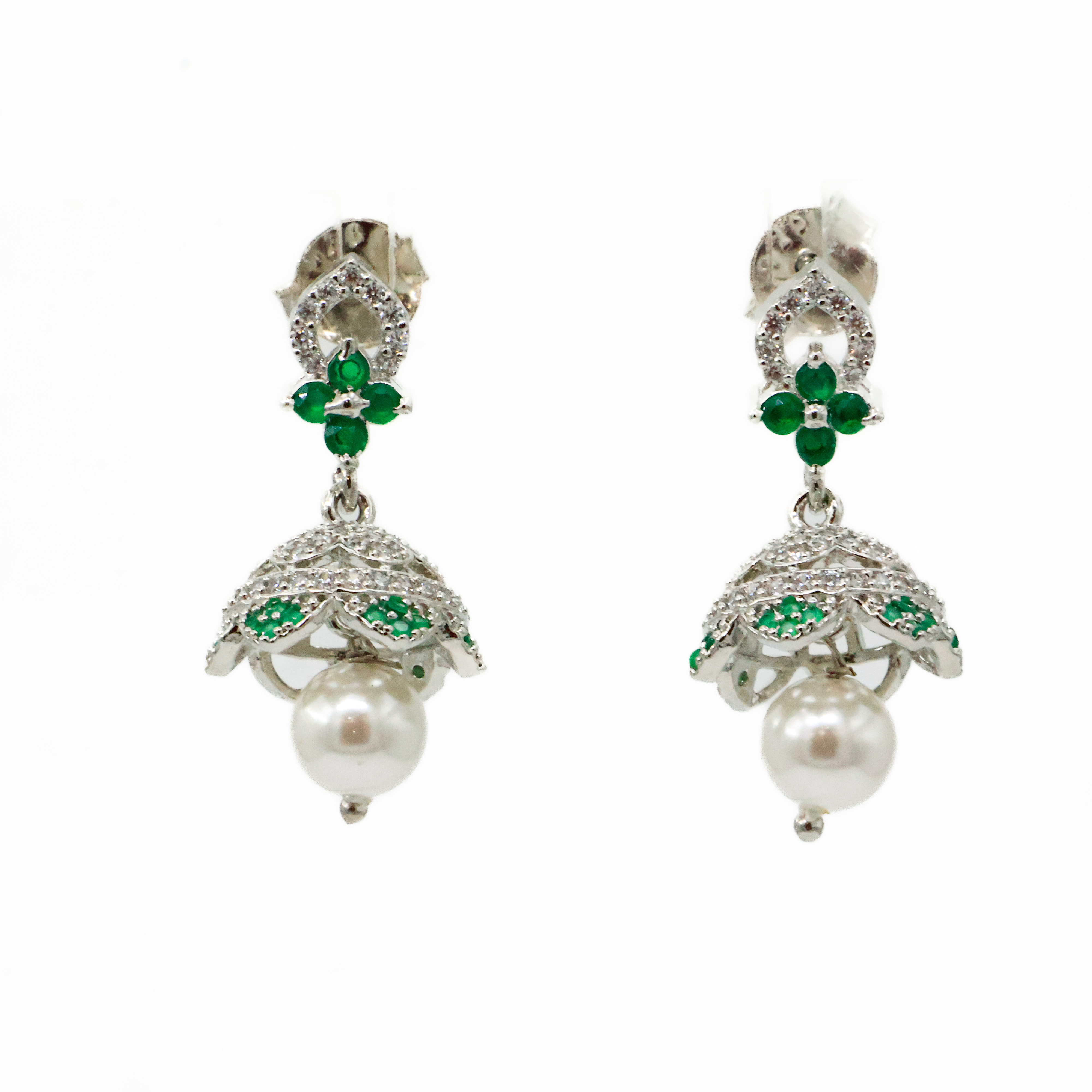 Arham Silver Palace - Silver Pearl Earring