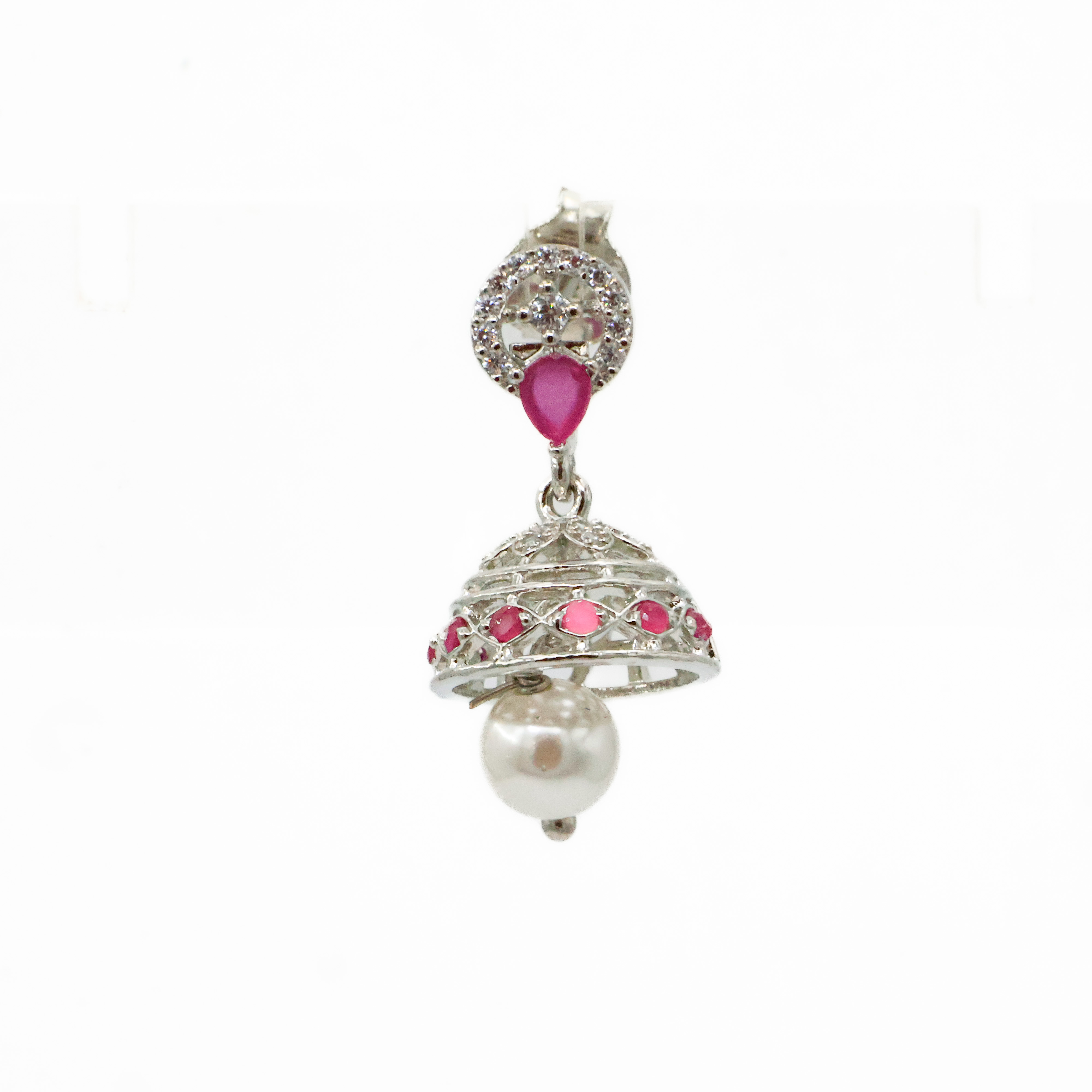 Arham Silver Palace - Silver Jhumka Earrings