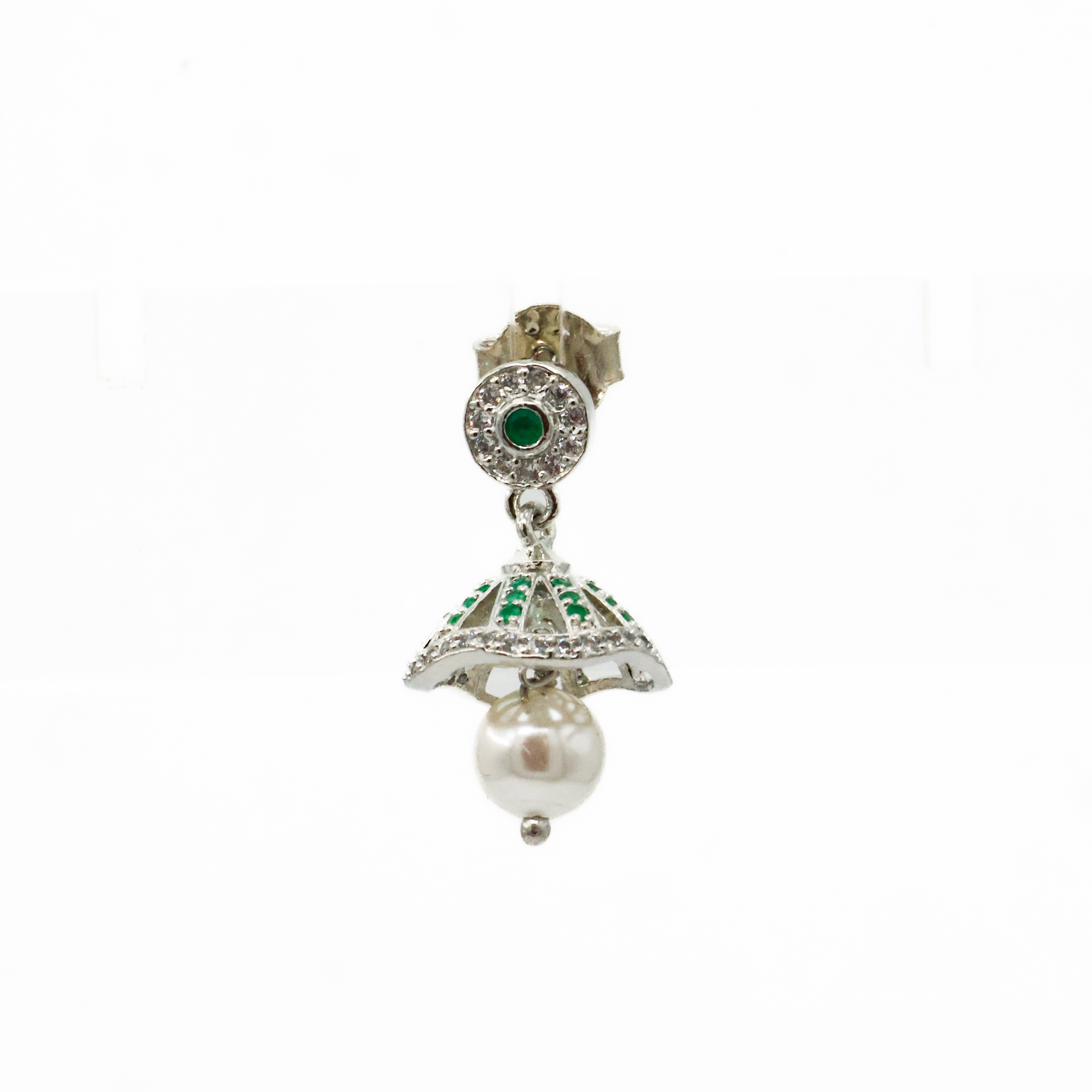 Arham Silver Palace - Silver Jhumka Earrings