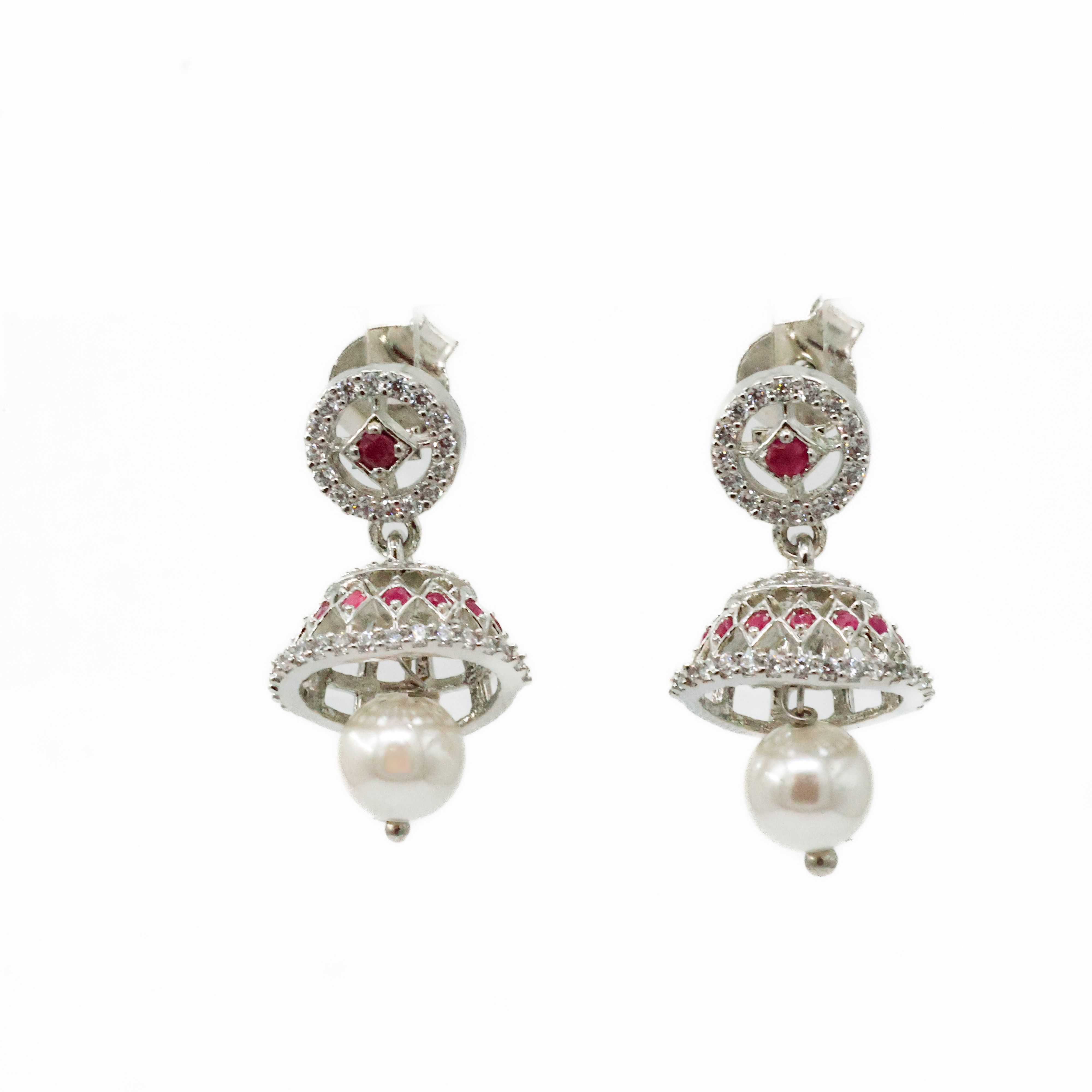 Arham Silver Palace - Pearl Jhumka Earrings