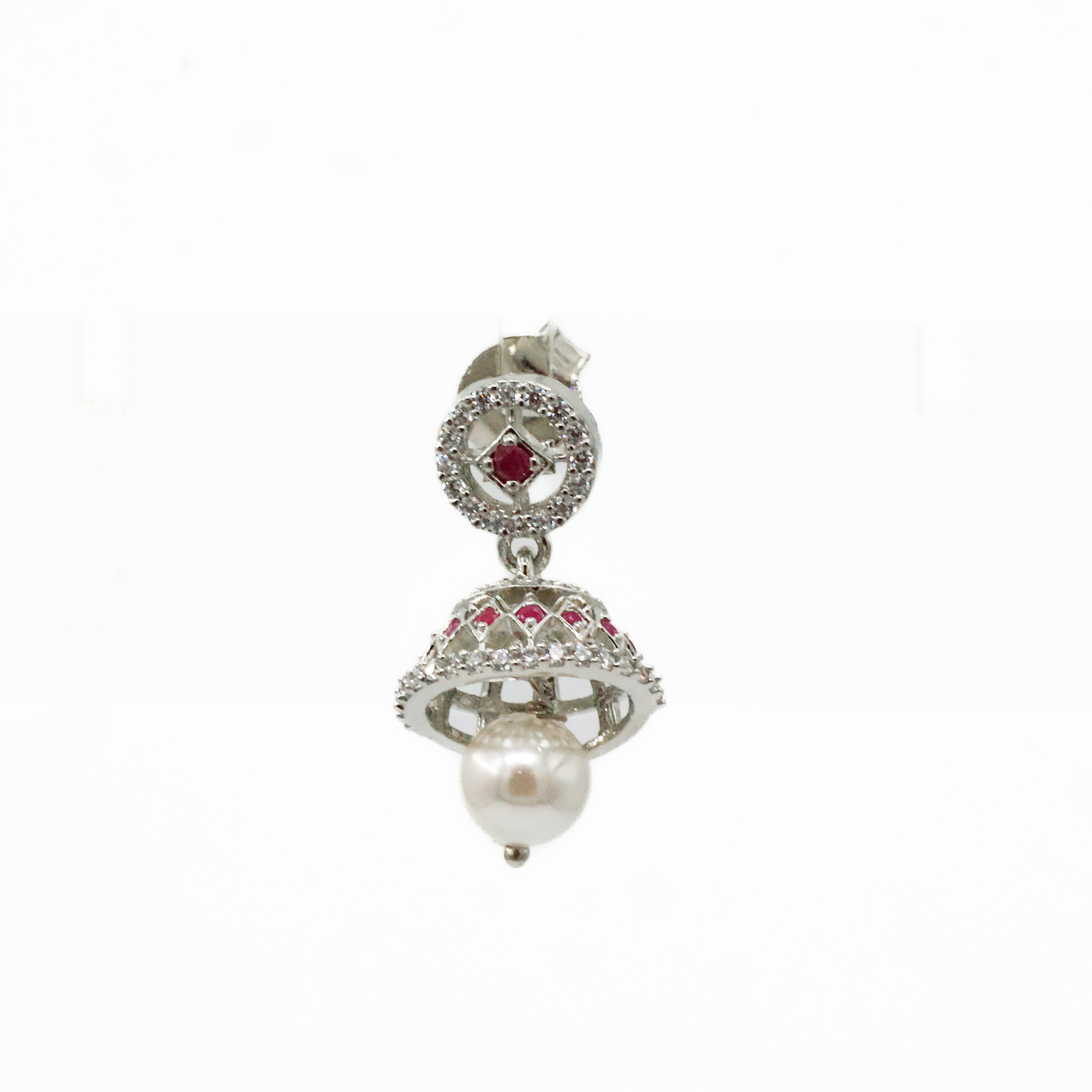 Arham Silver Palace - Pearl Jhumka Earrings