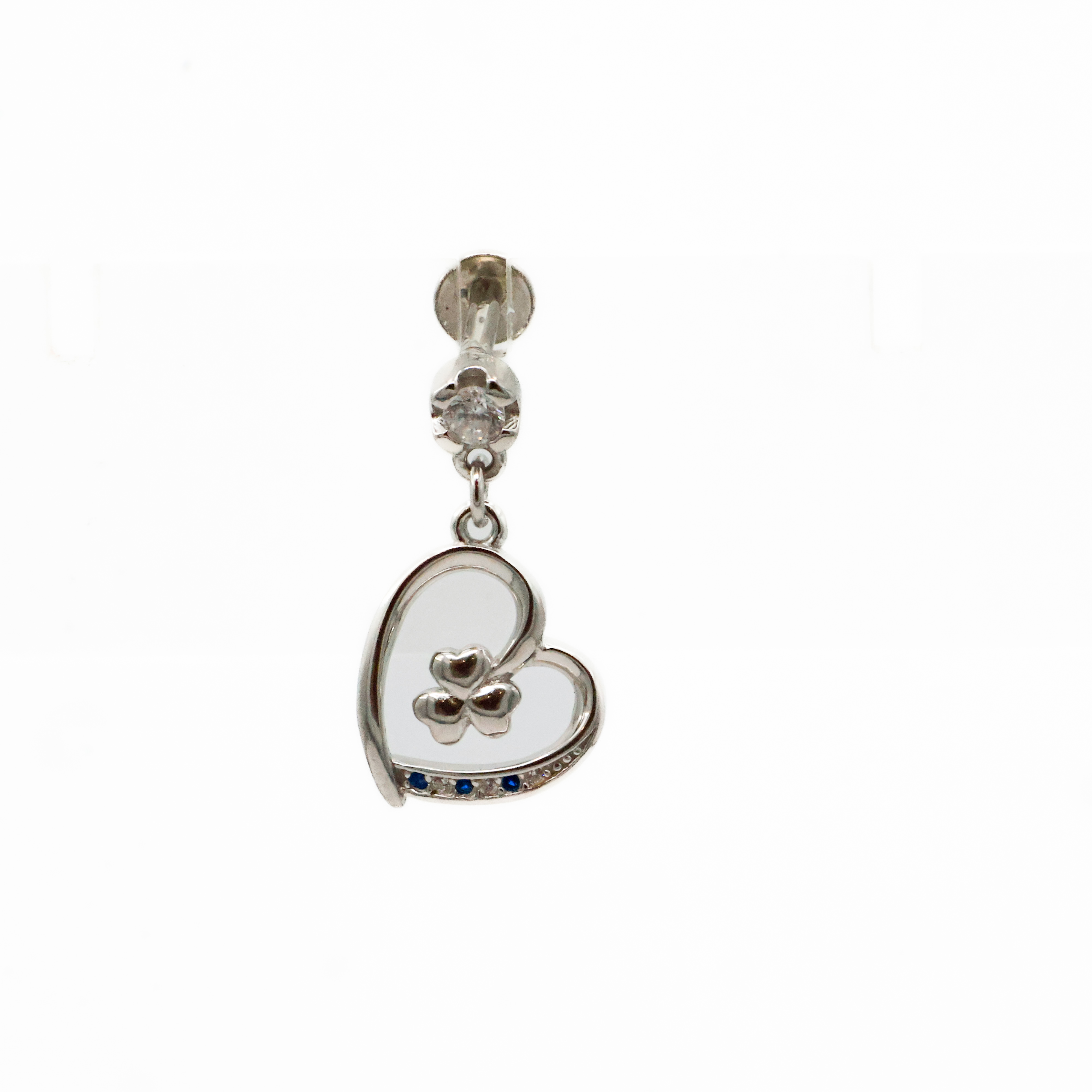 Arham Silver Palace - Silver Heart Earrings