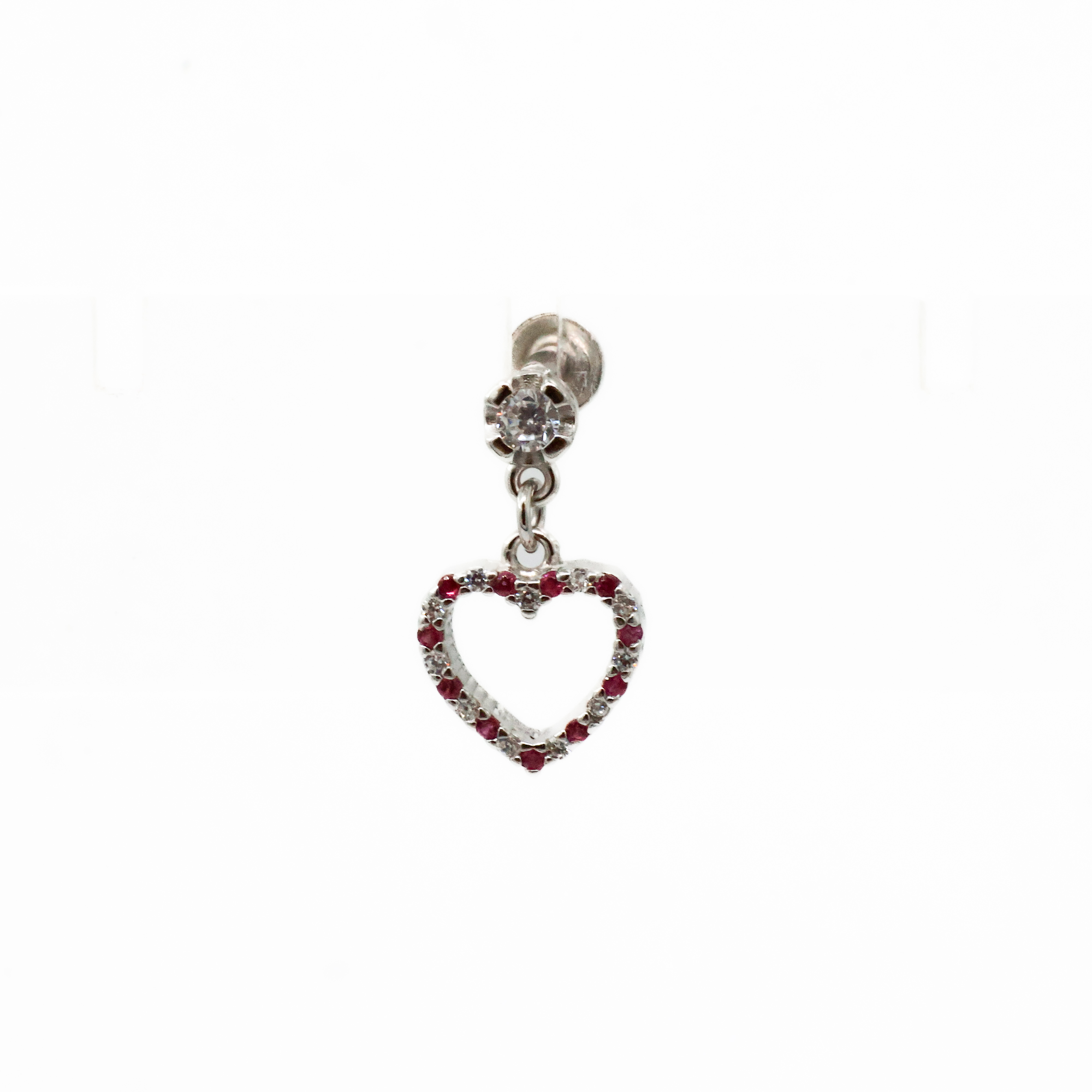 Arham Silver Palace - Silver Heart Earrings