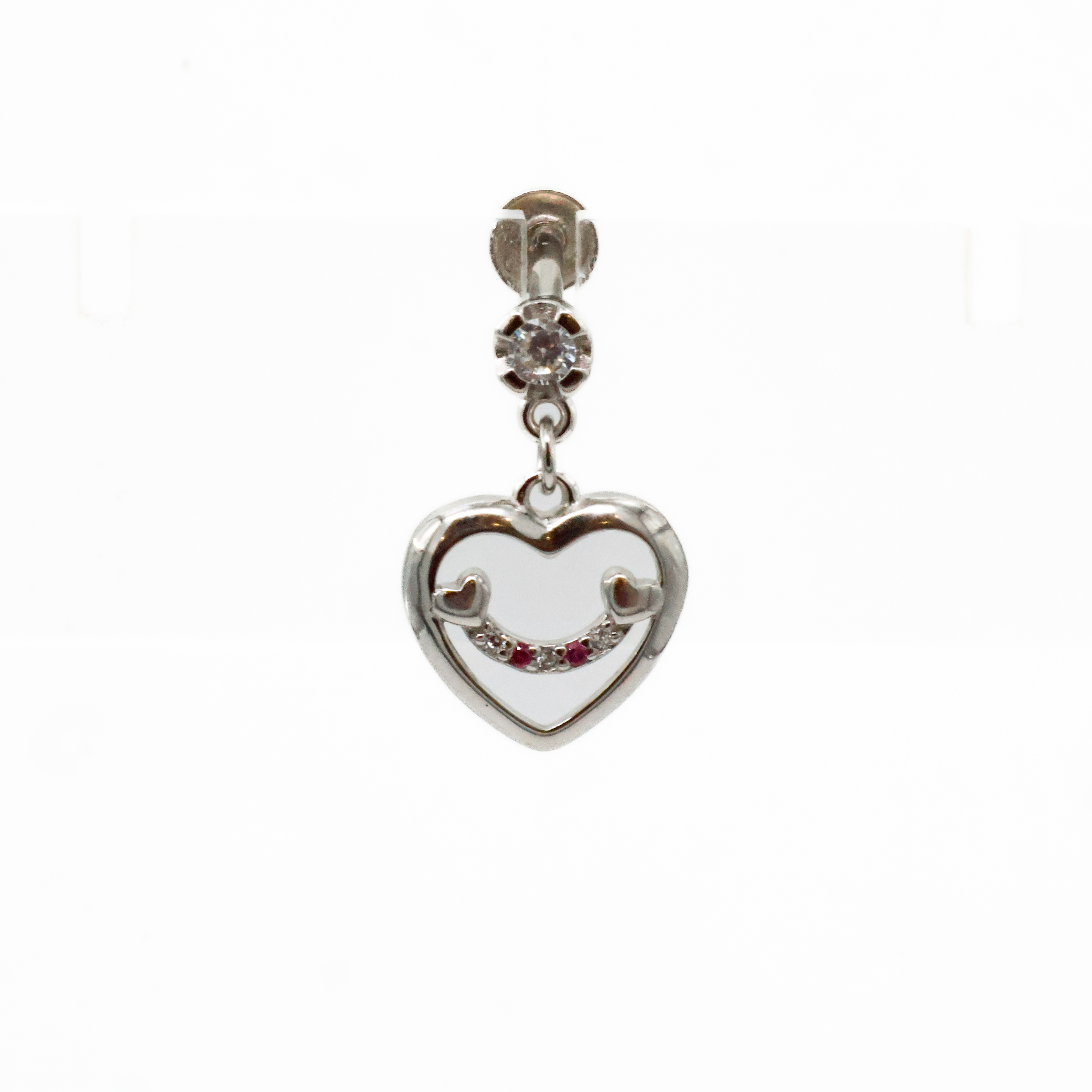 Arham Silver Palace - Silver Heart Earrings