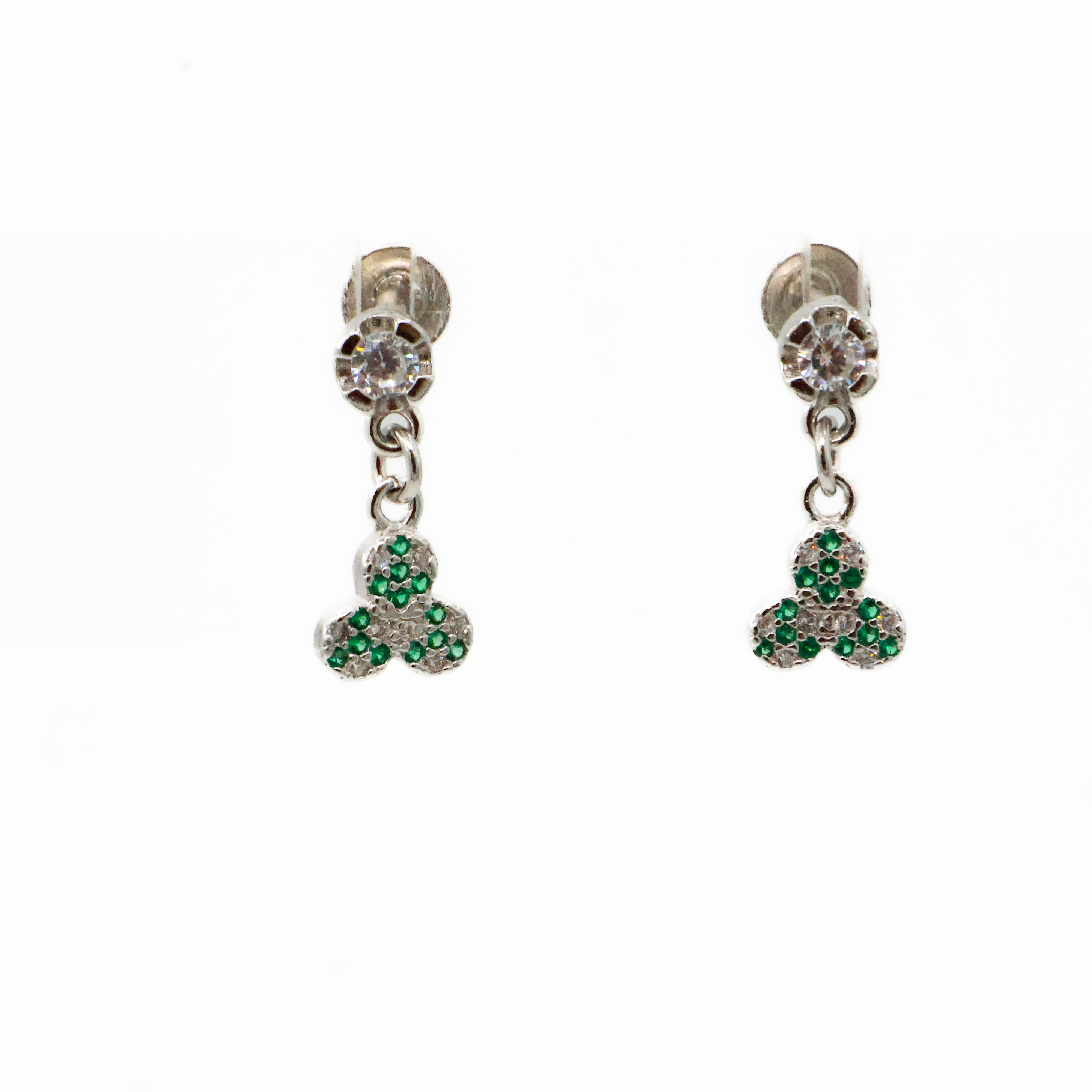 Arham Silver Palace - Silver Clover Earrings