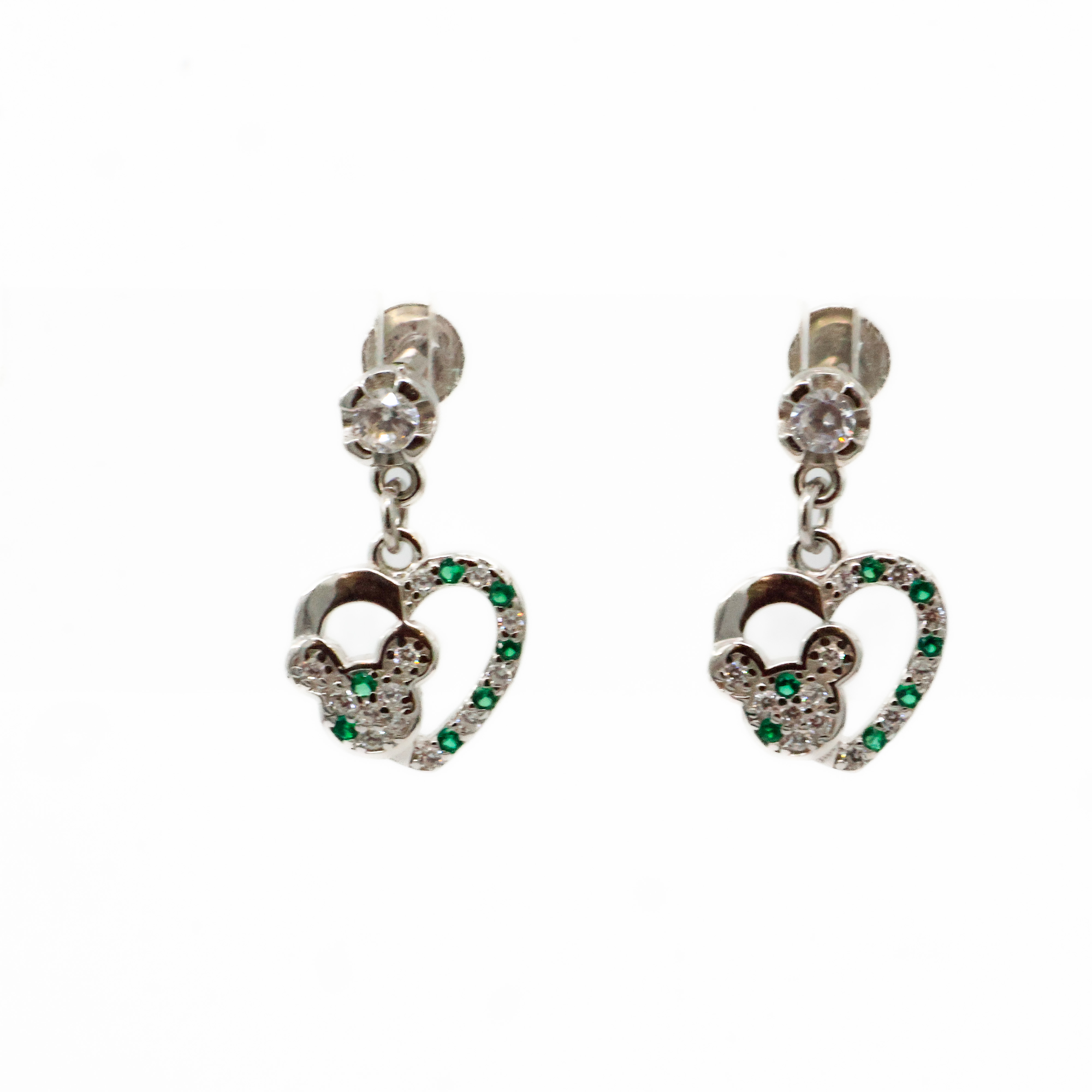 Arham Silver Palace - Silver Heart Earrings