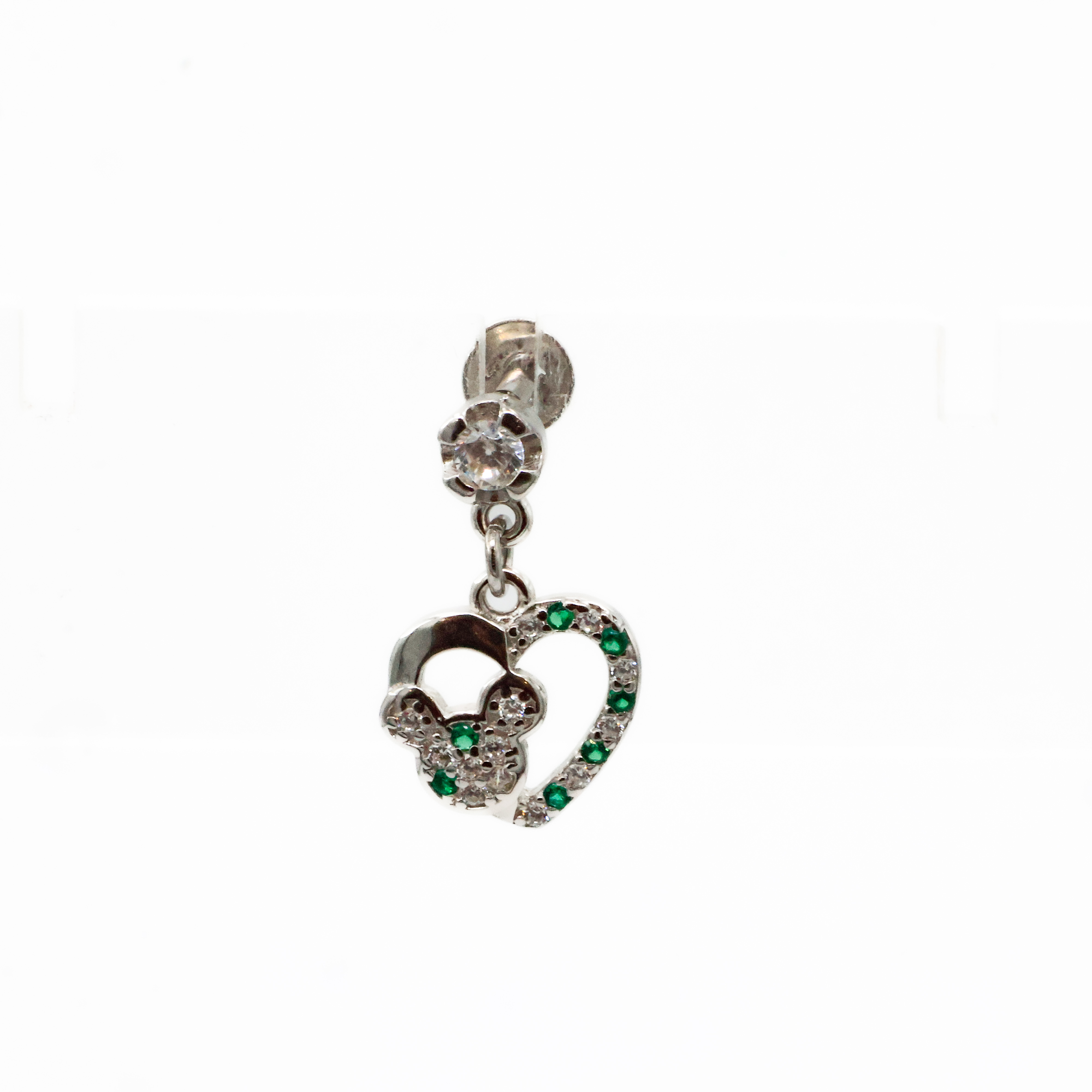 Arham Silver Palace - Silver Heart Earrings