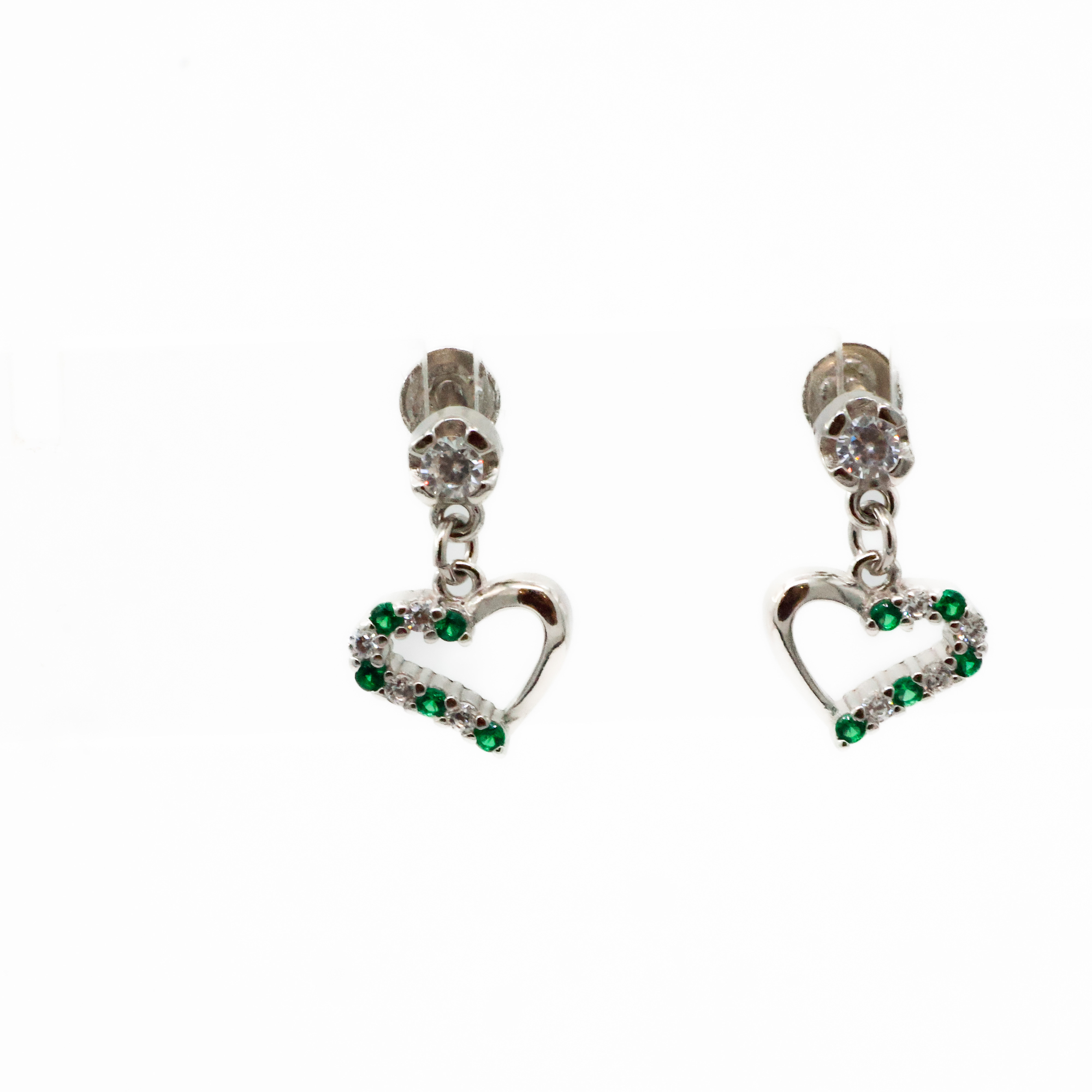Arham Silver Palace - Silver Heart Earrings