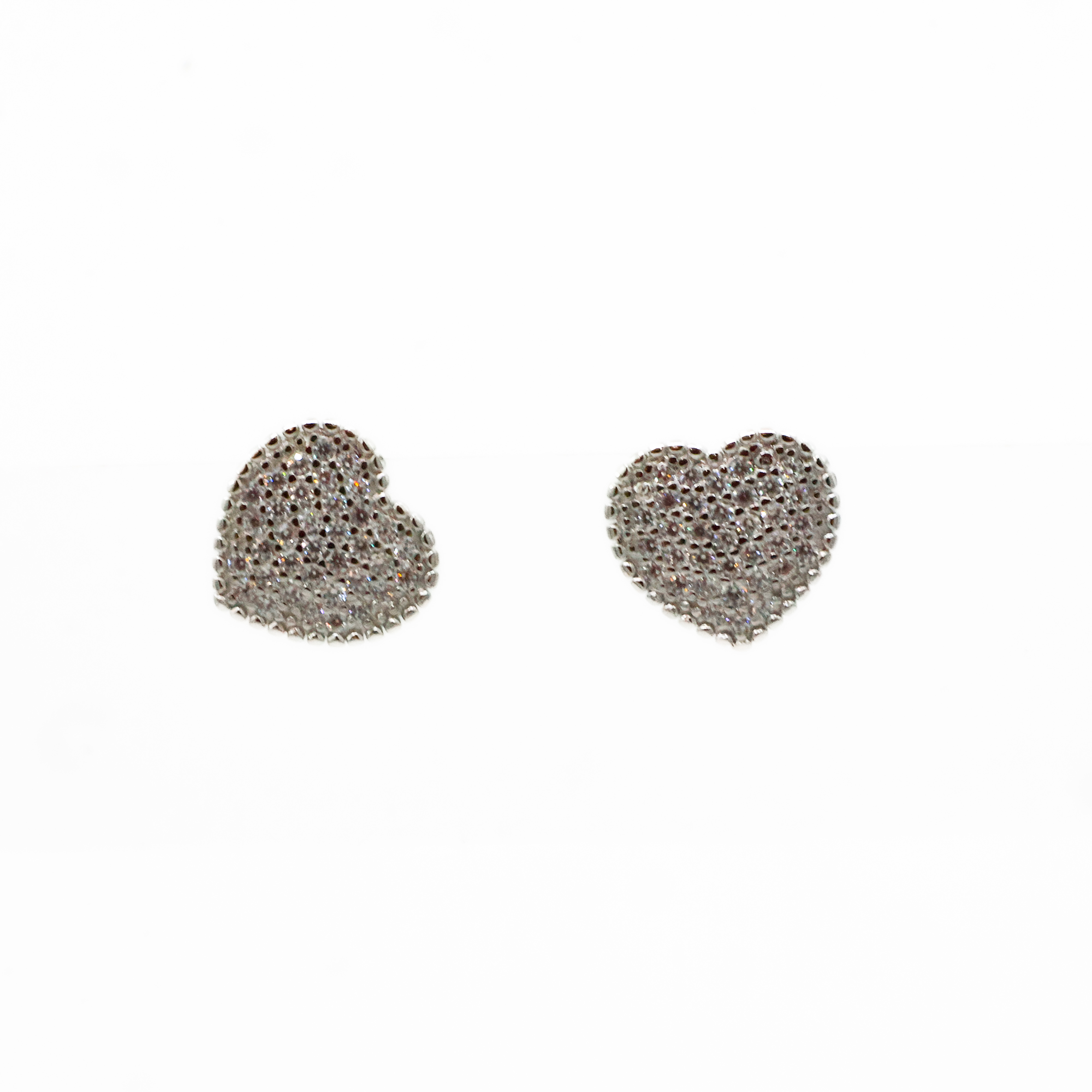 Arham Silver Palace - Silver Heart Studs