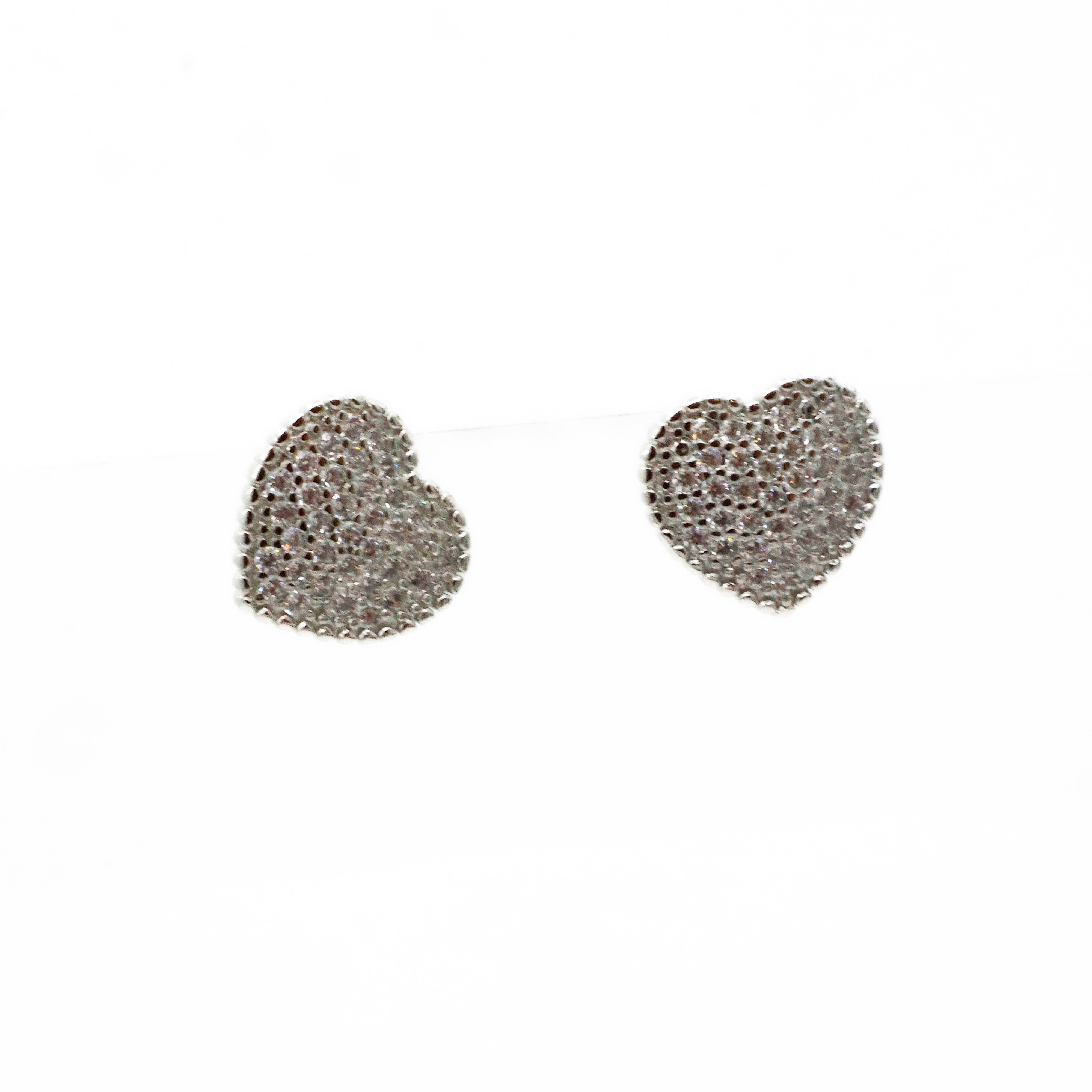 Arham Silver Palace - Silver Heart Studs