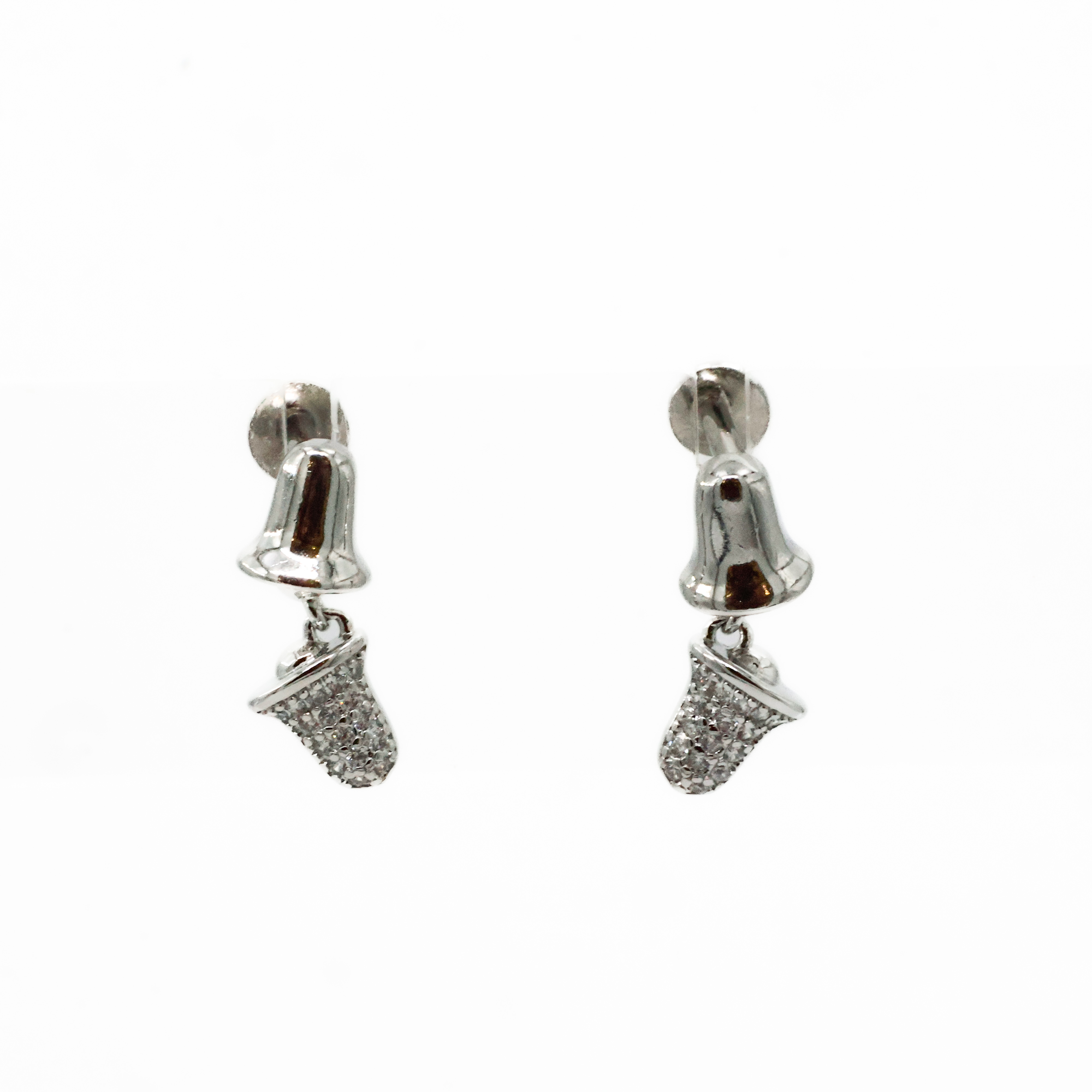 Arham Silver Palace - Silver Bell Earrings