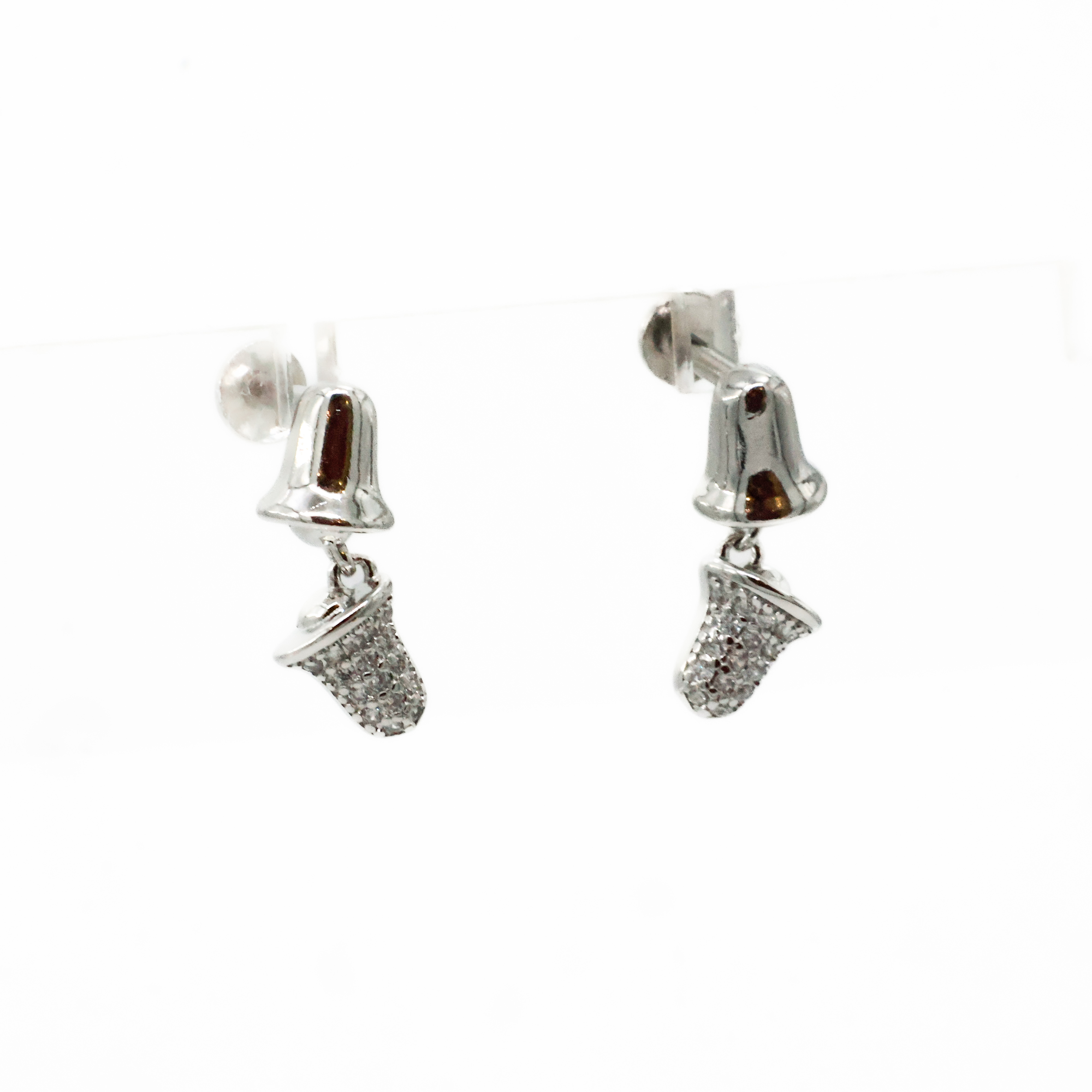 Arham Silver Palace - Silver Bell Earrings