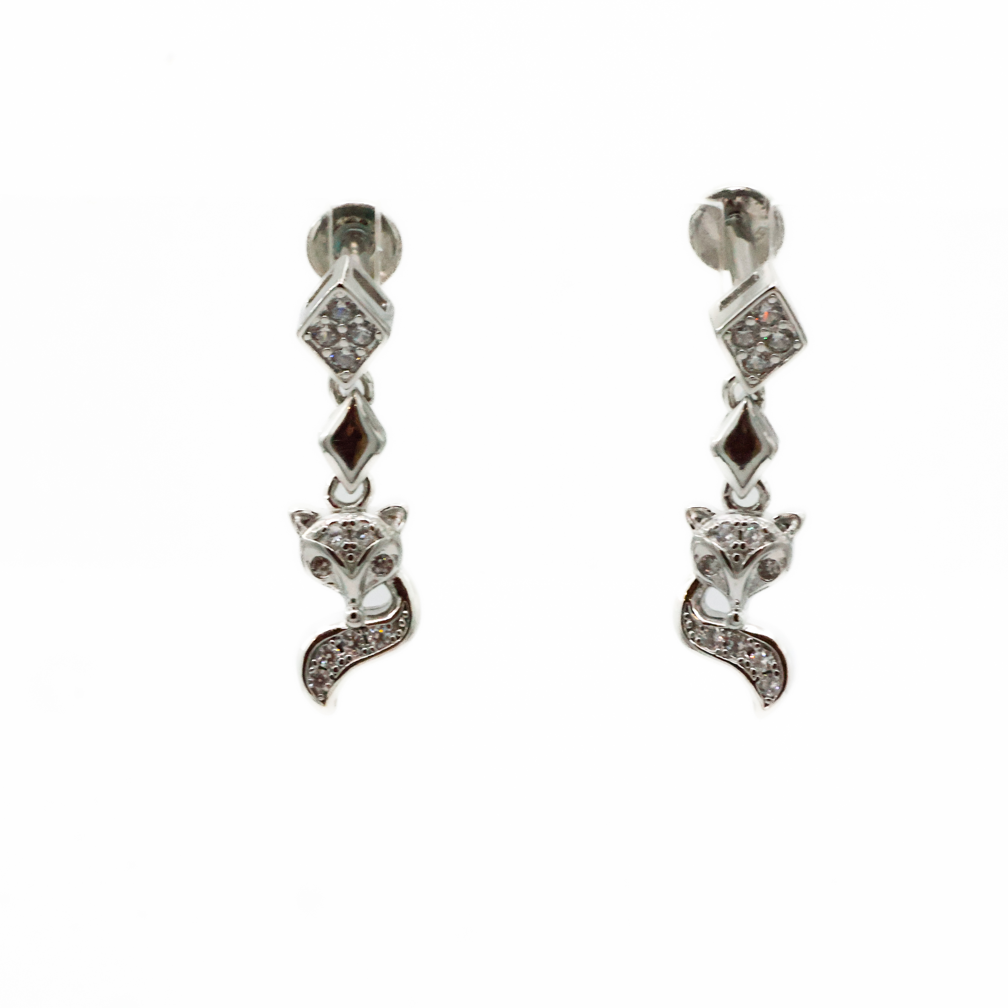 Arham Silver Palace - Silver Fox Earrings