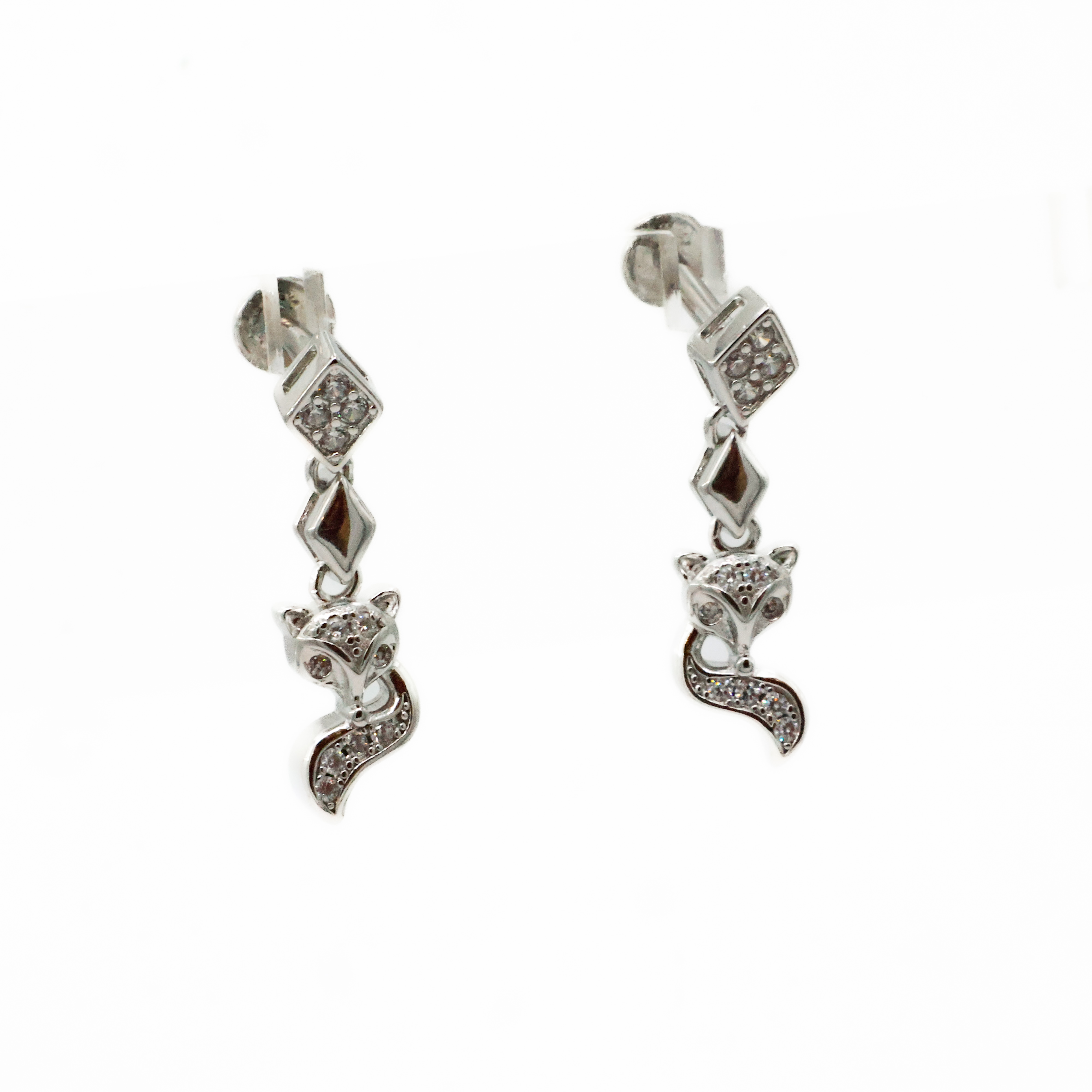 Arham Silver Palace - Silver Fox Earrings