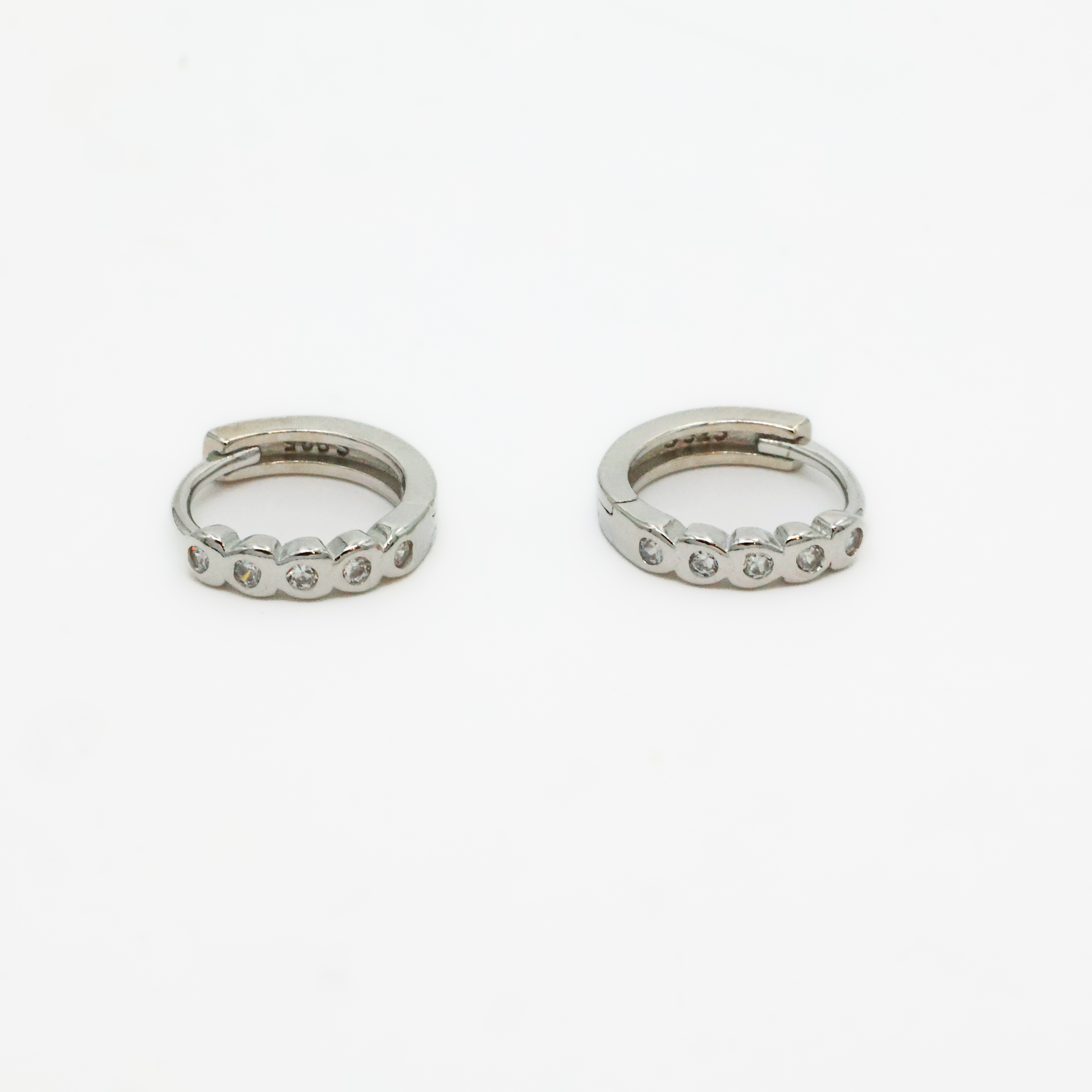 Arham Silver Palace - Silver Huggie Earrings