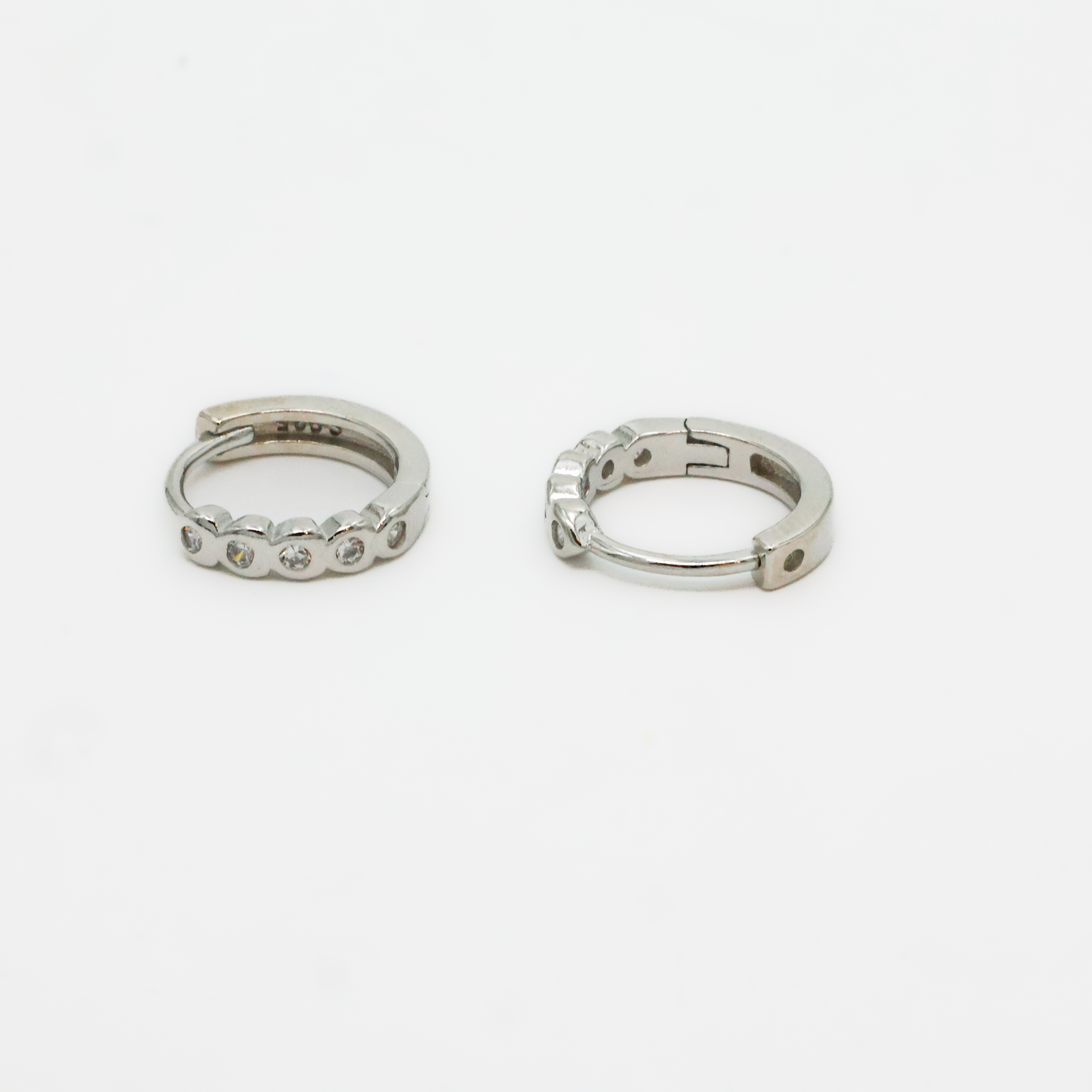 Arham Silver Palace - Silver Huggie Earrings