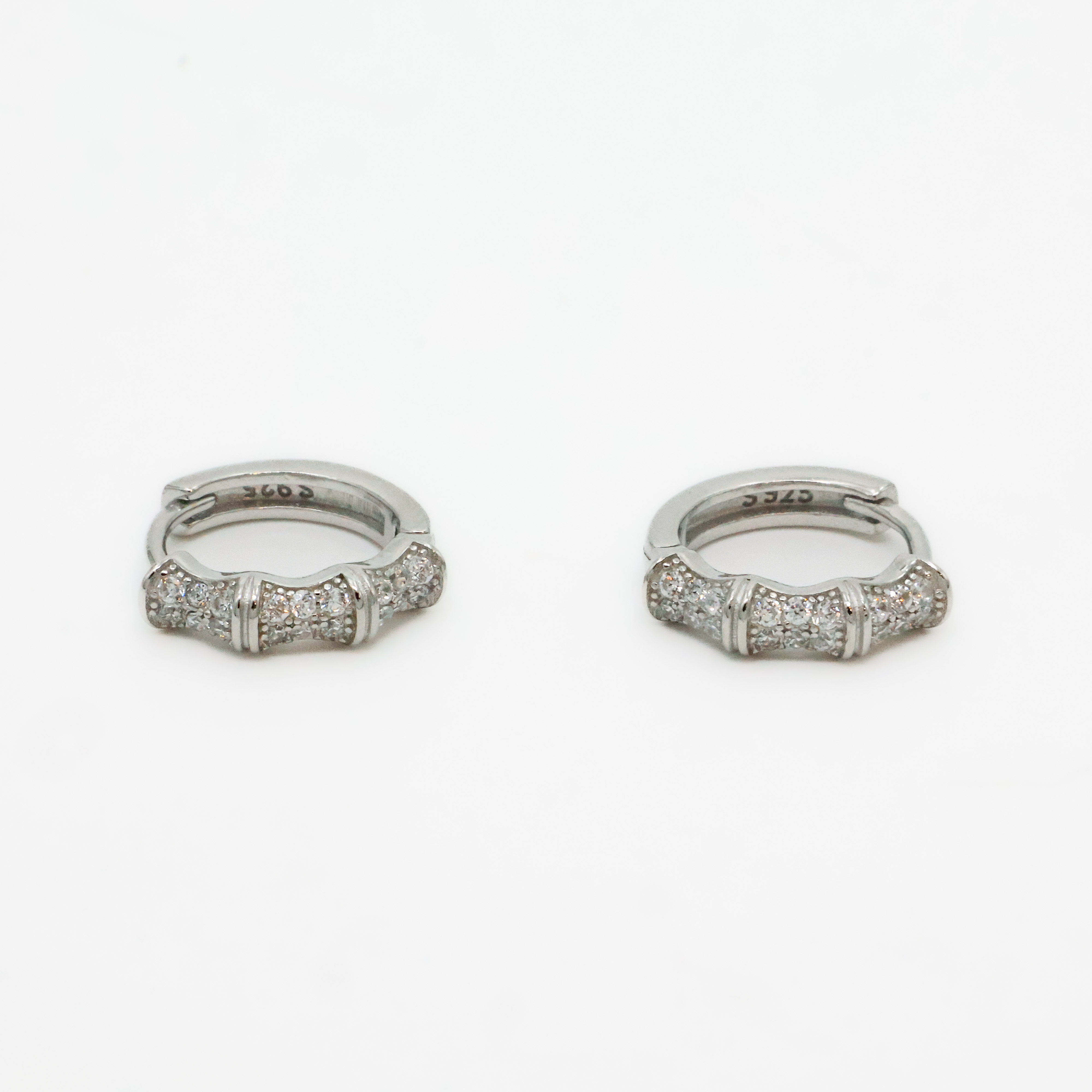 Arham Silver Palace - Silver Huggie Earrings