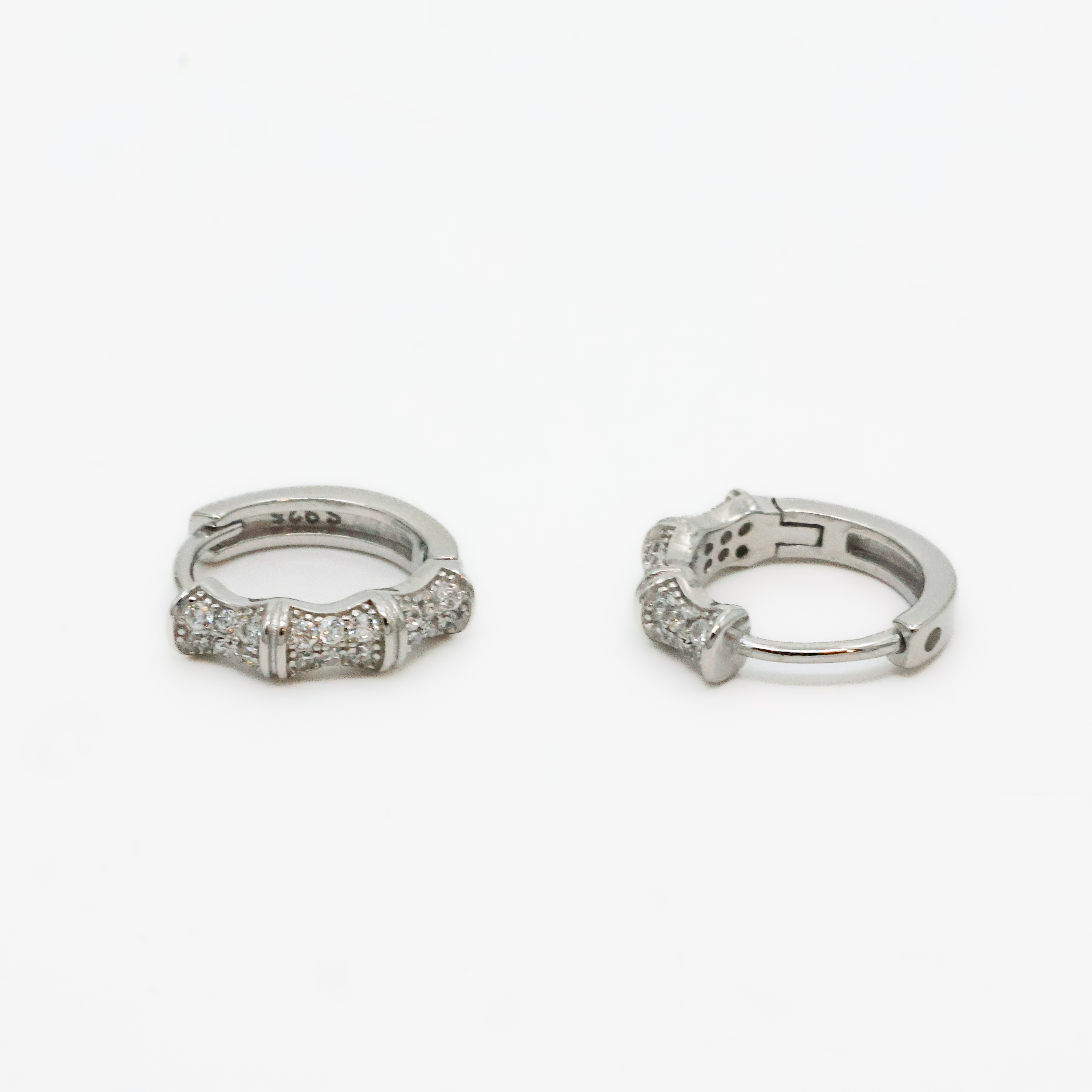 Arham Silver Palace - Silver Huggie Earrings