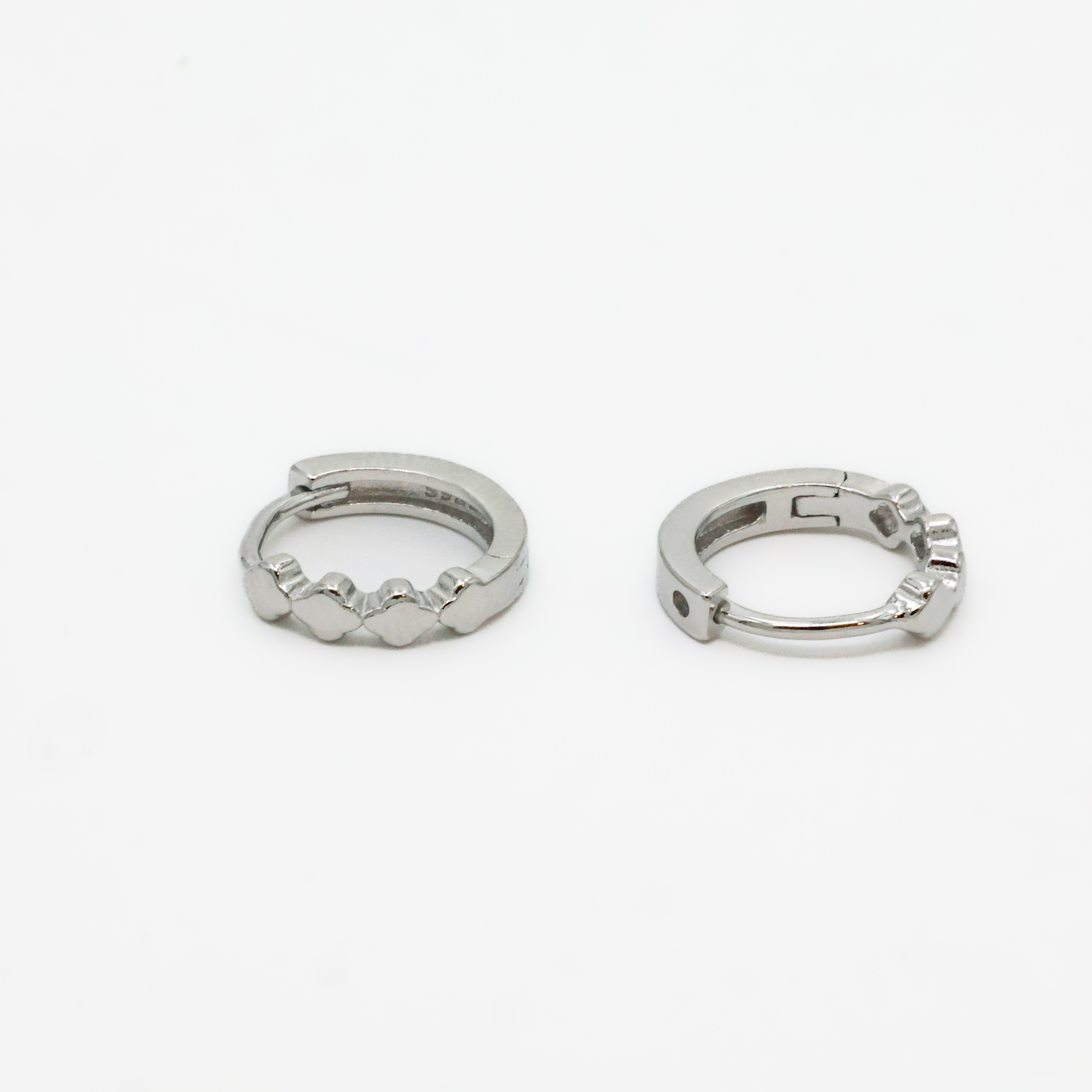 Arham Silver Palace - Silver Huggie Earrings