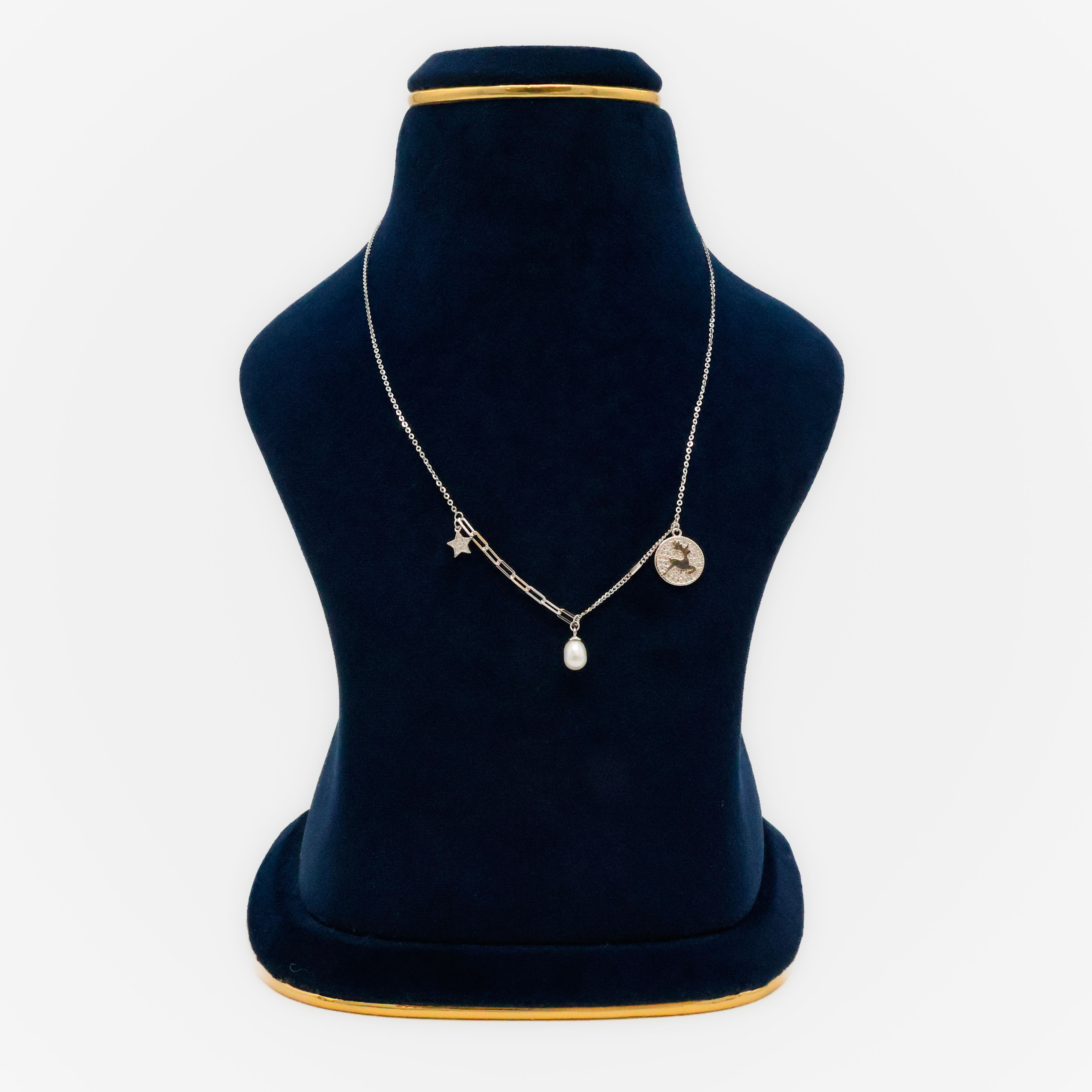 Arham Silver Palace - Silver Charm Necklace