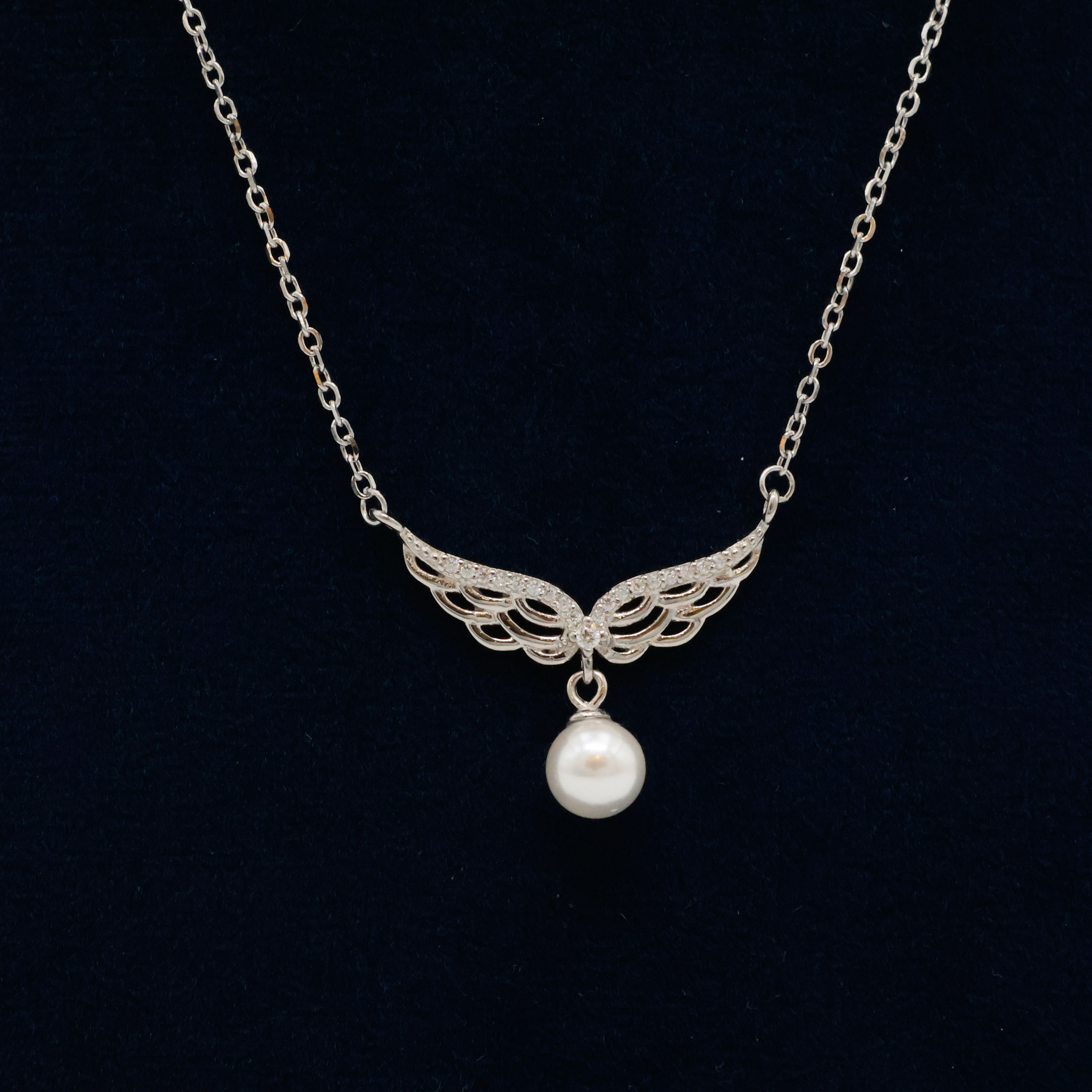 Arham Silver Palace - Pearl Silver Necklace