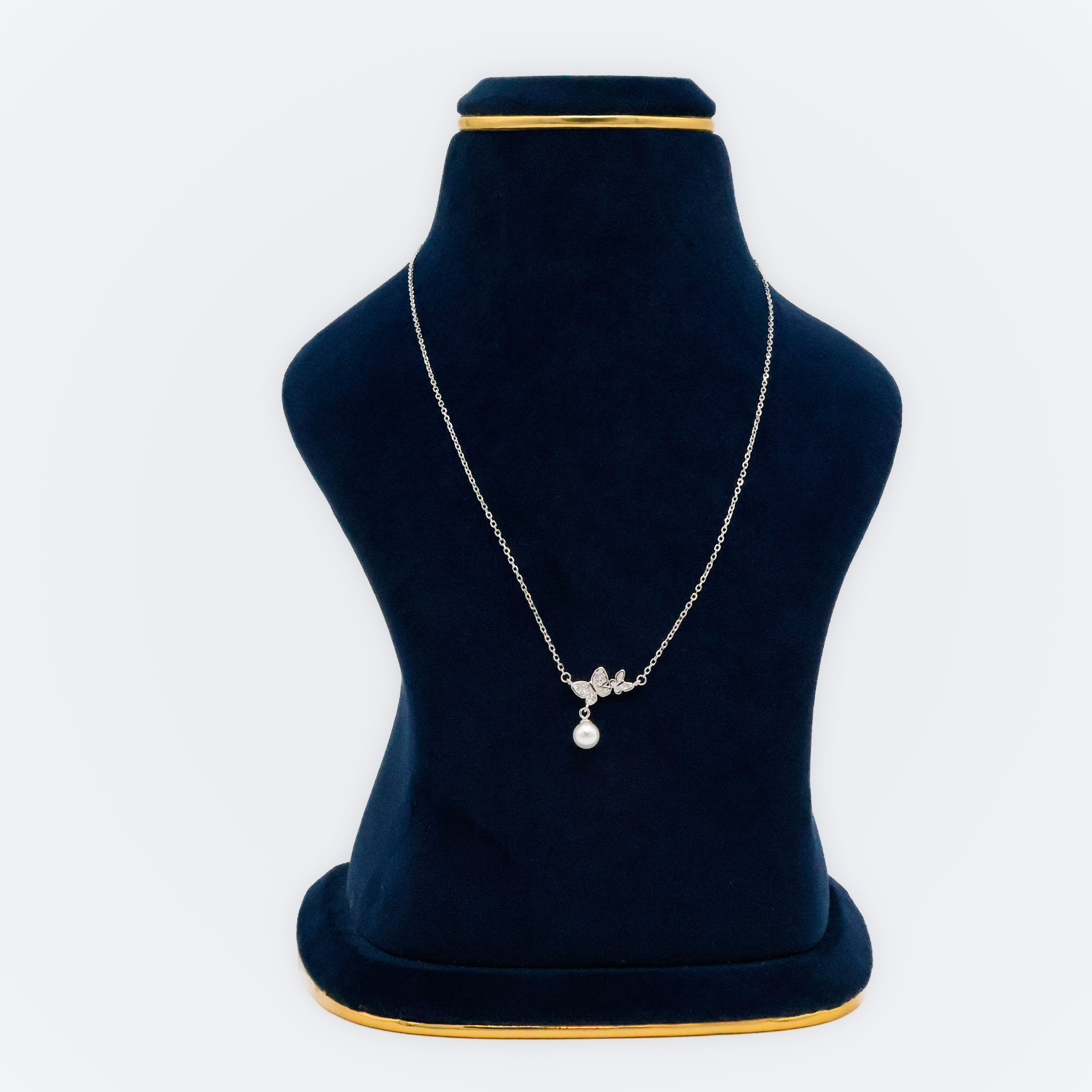 Arham Silver Palace - Pearl Butterfly Necklace