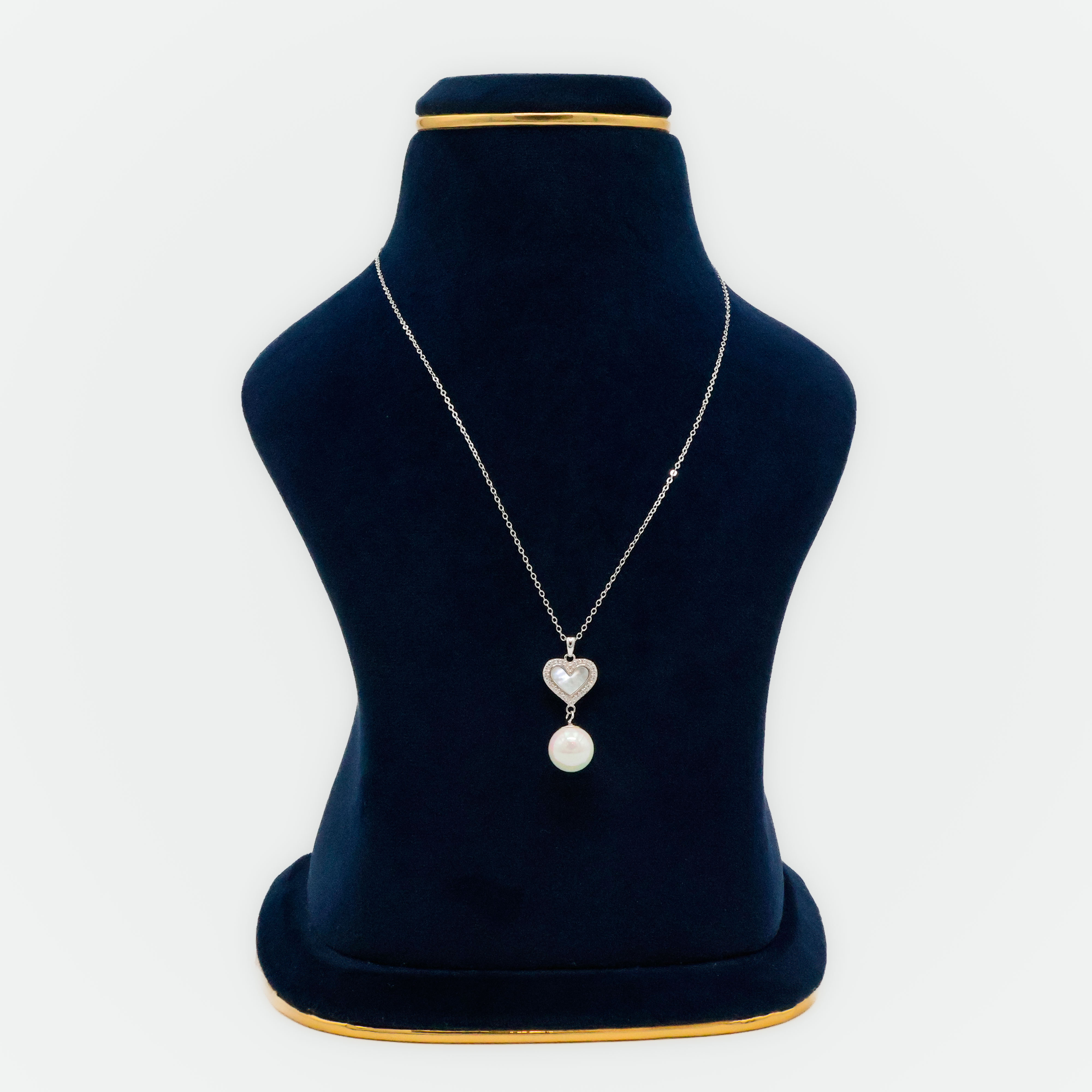 Arham Silver Palace - Pearl Heart Pendant
