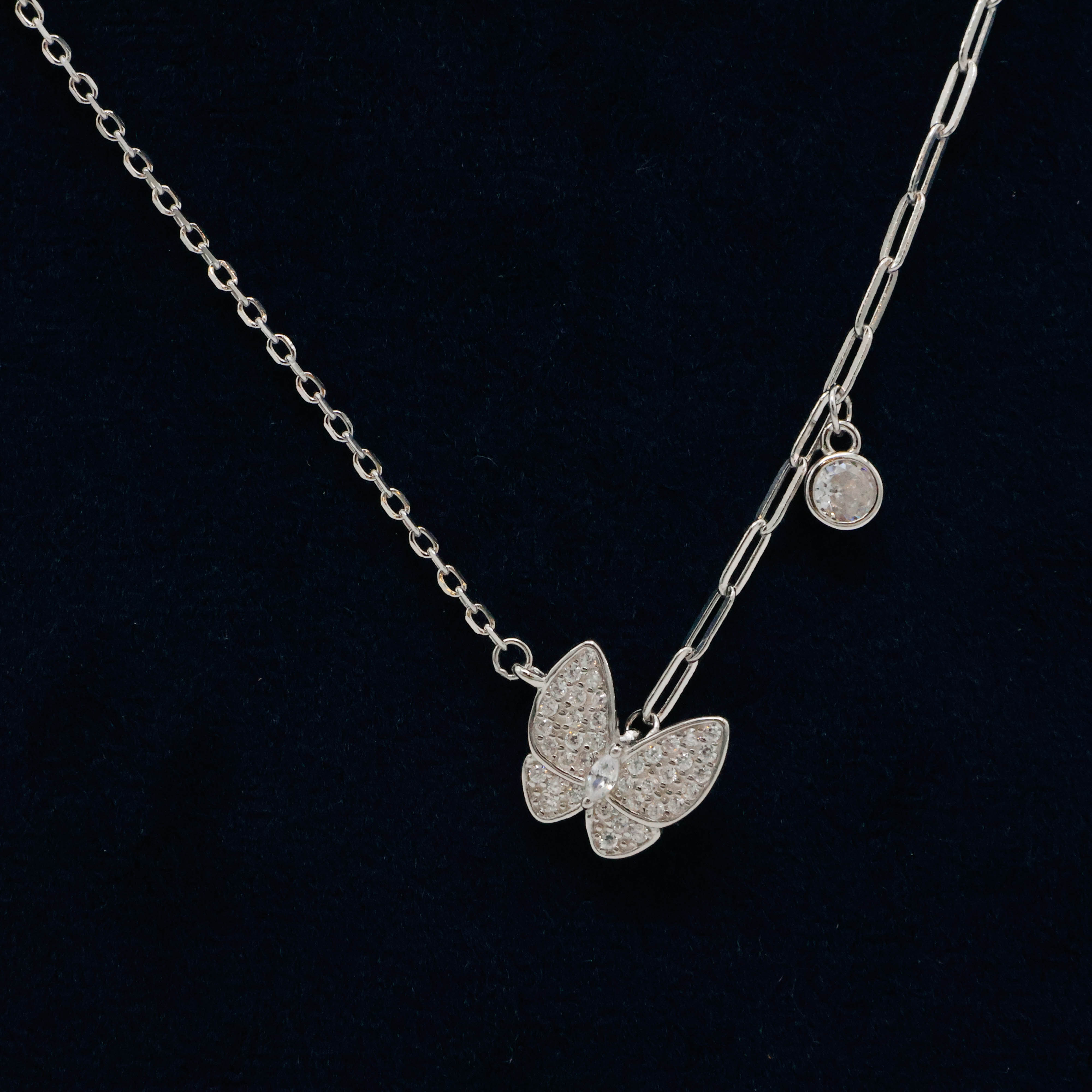 Arham Silver Palace - Silver Butterfly Necklace