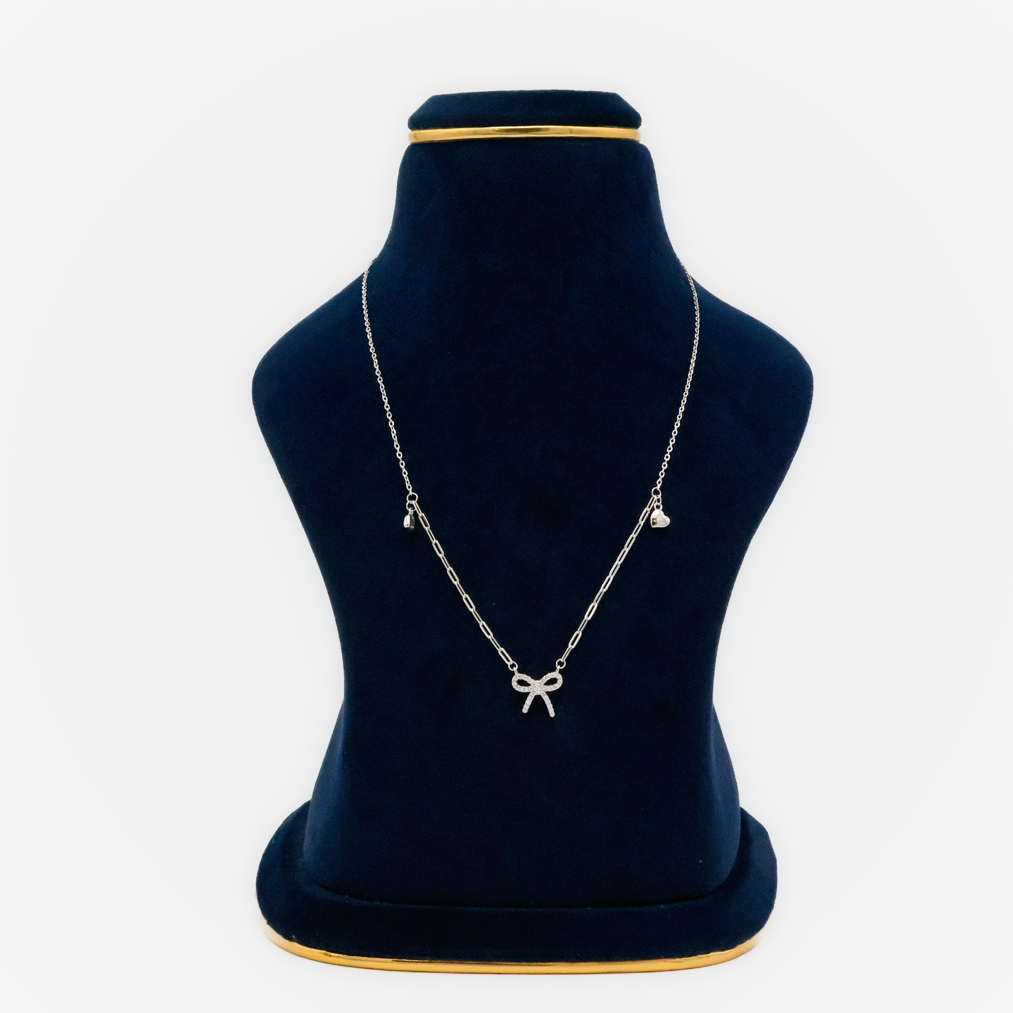 Arham Silver Palace - Silver Bow Necklace