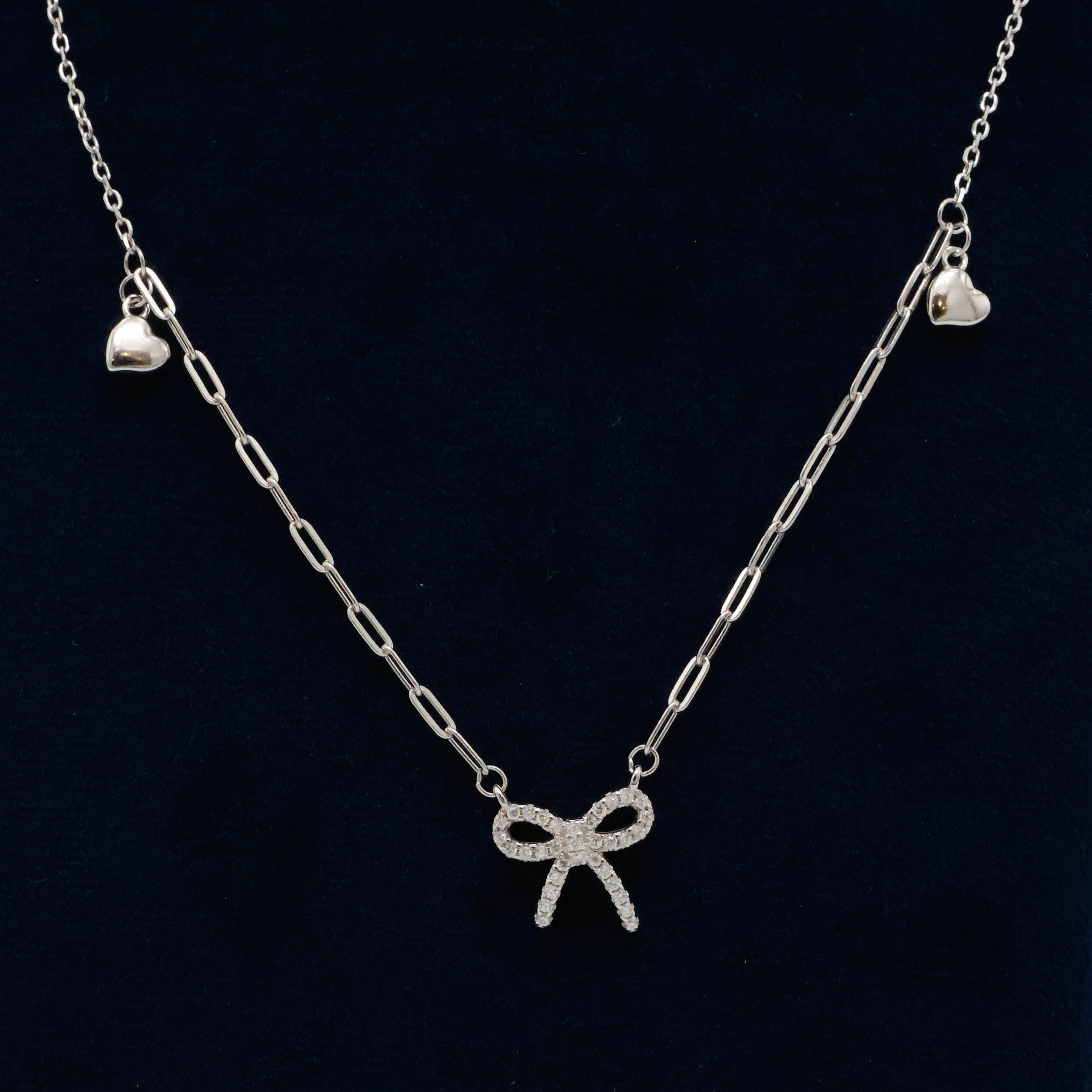 Arham Silver Palace - Silver Bow Necklace