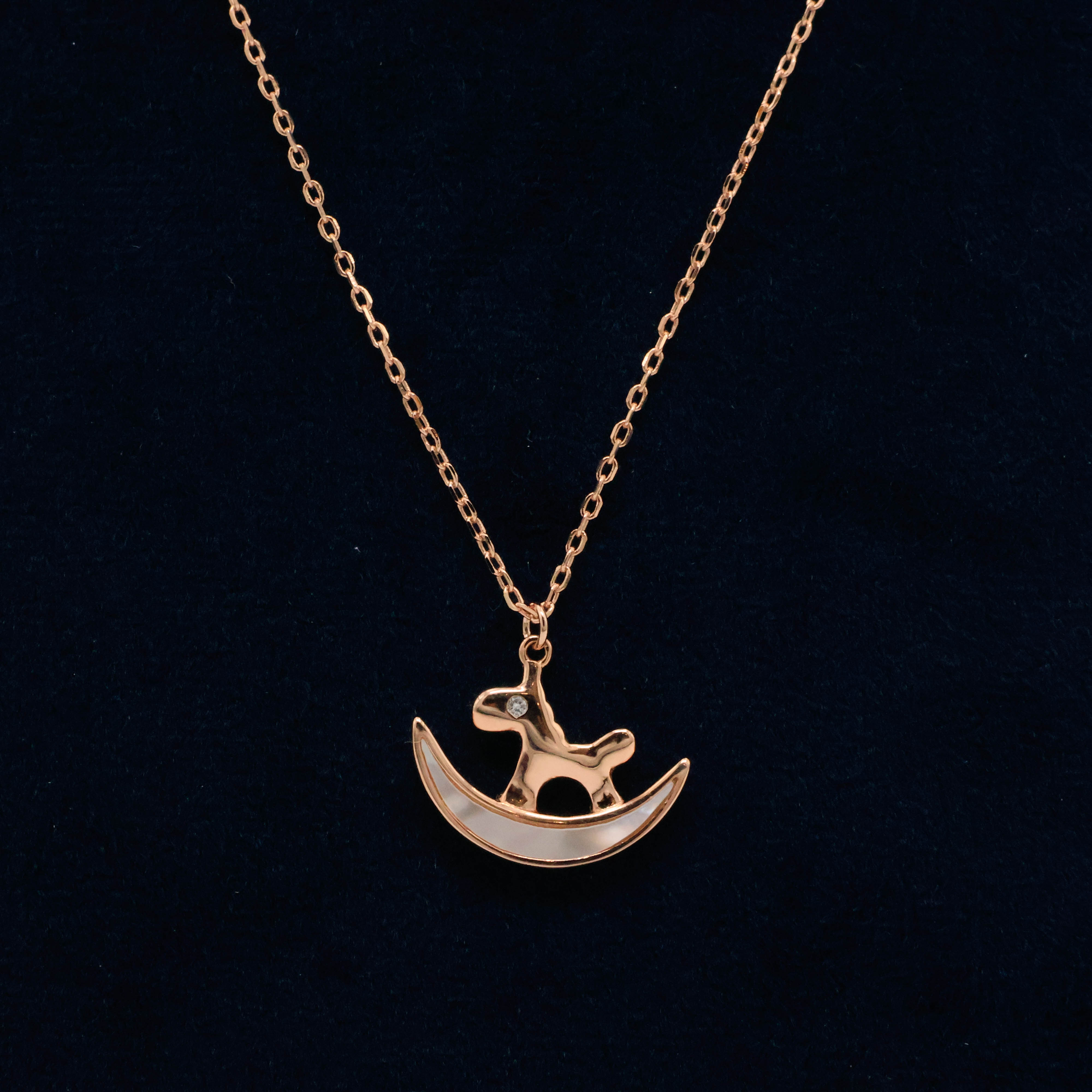 Arham Silver Palace - Rosegold Horse Pendant