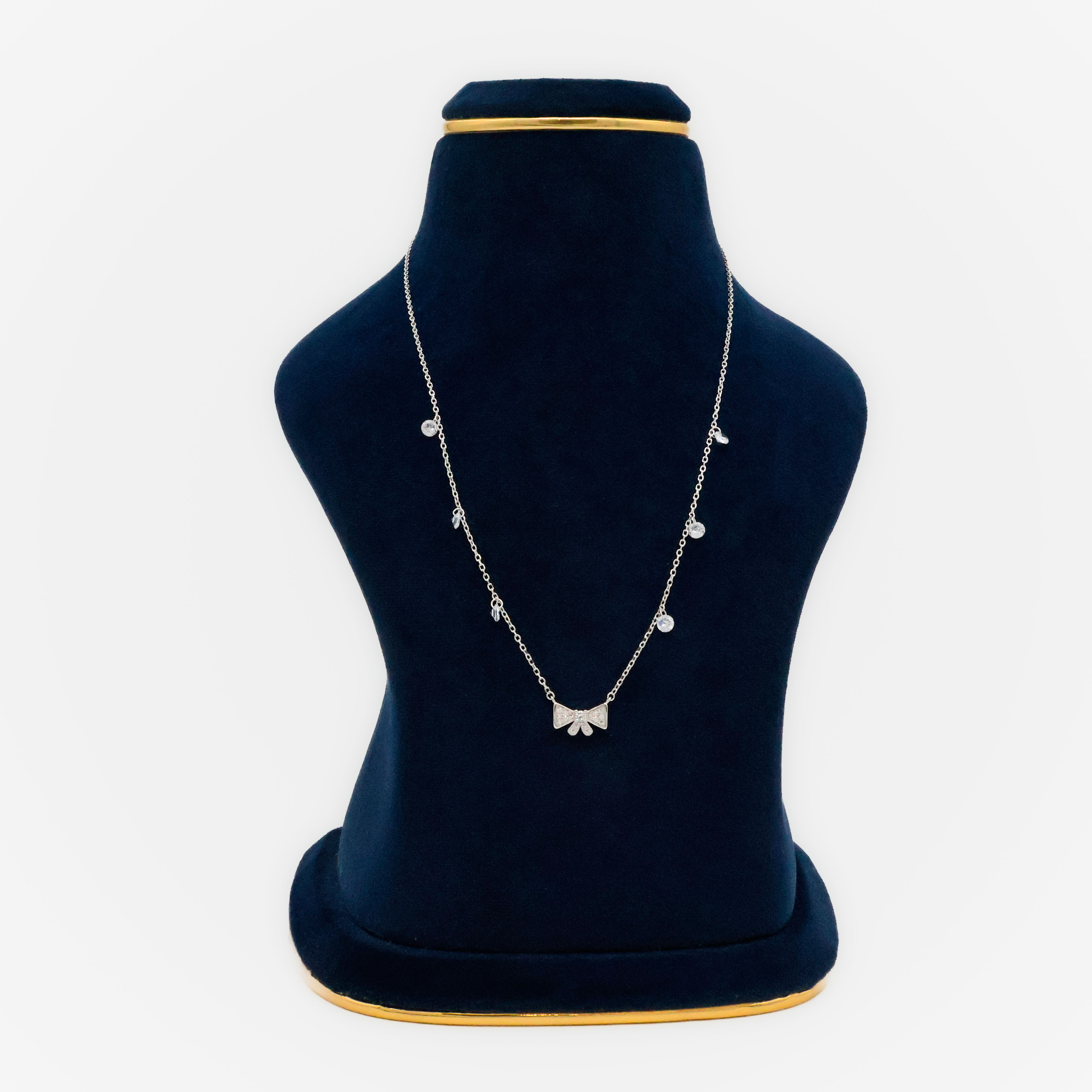 Arham Silver Palace - Silver Bow Necklace
